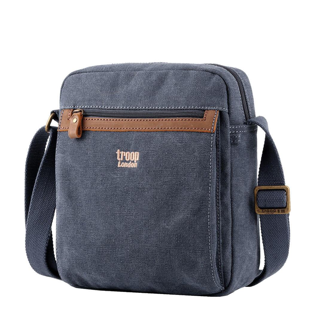 Troop London Classic Canvas Crossbody Bag for Men & Women - Stylish & Durable Shoulder Bag for Travel, Work & Everyday Use