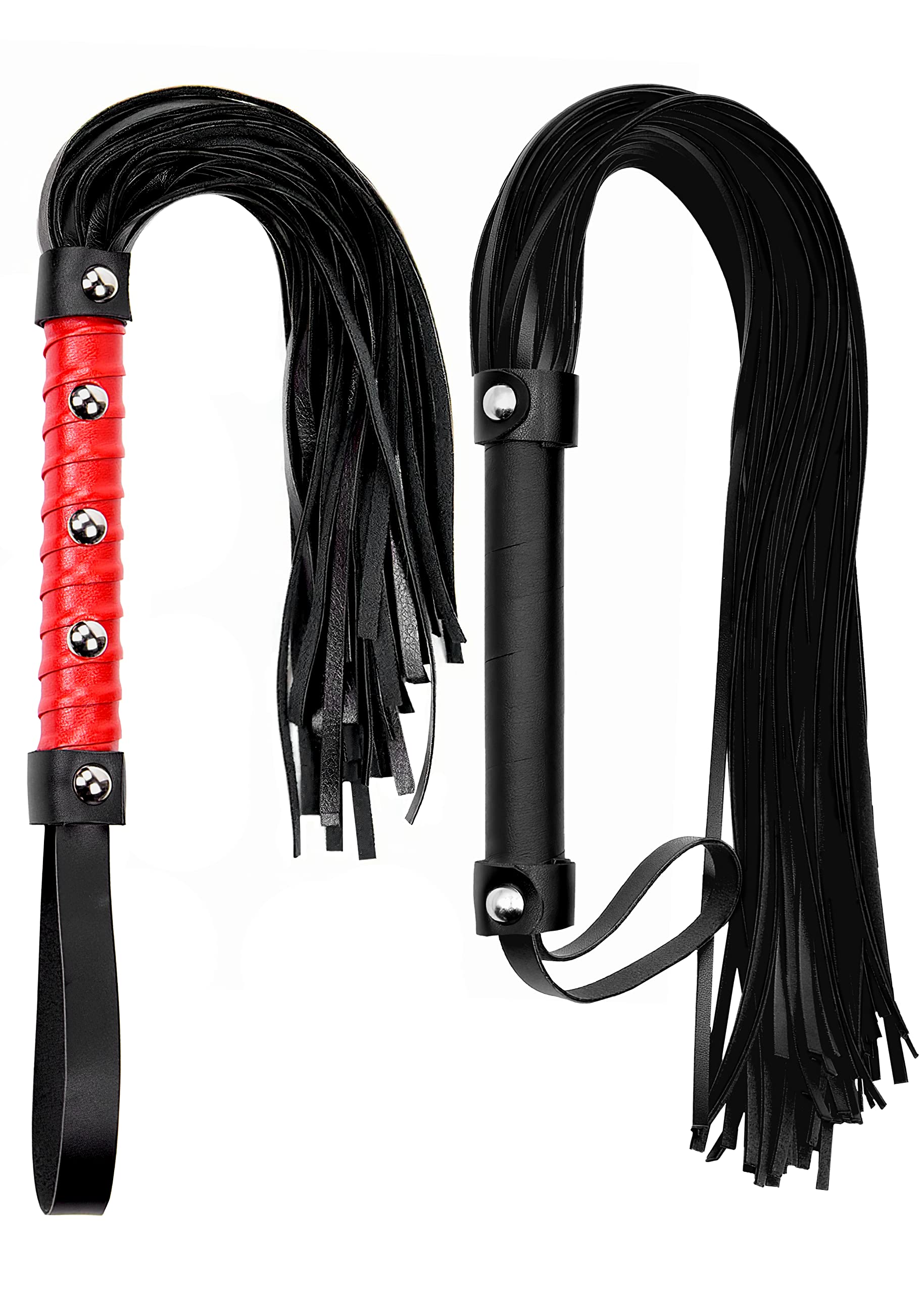 BDSM Flogger & Spanking Paddle Set - Premium Leather Sex Whips for Couples - Adult Bondage Toys for Sensual Play & Spanking - Perfect for Bedroom Roleplay & BDSM Exploration