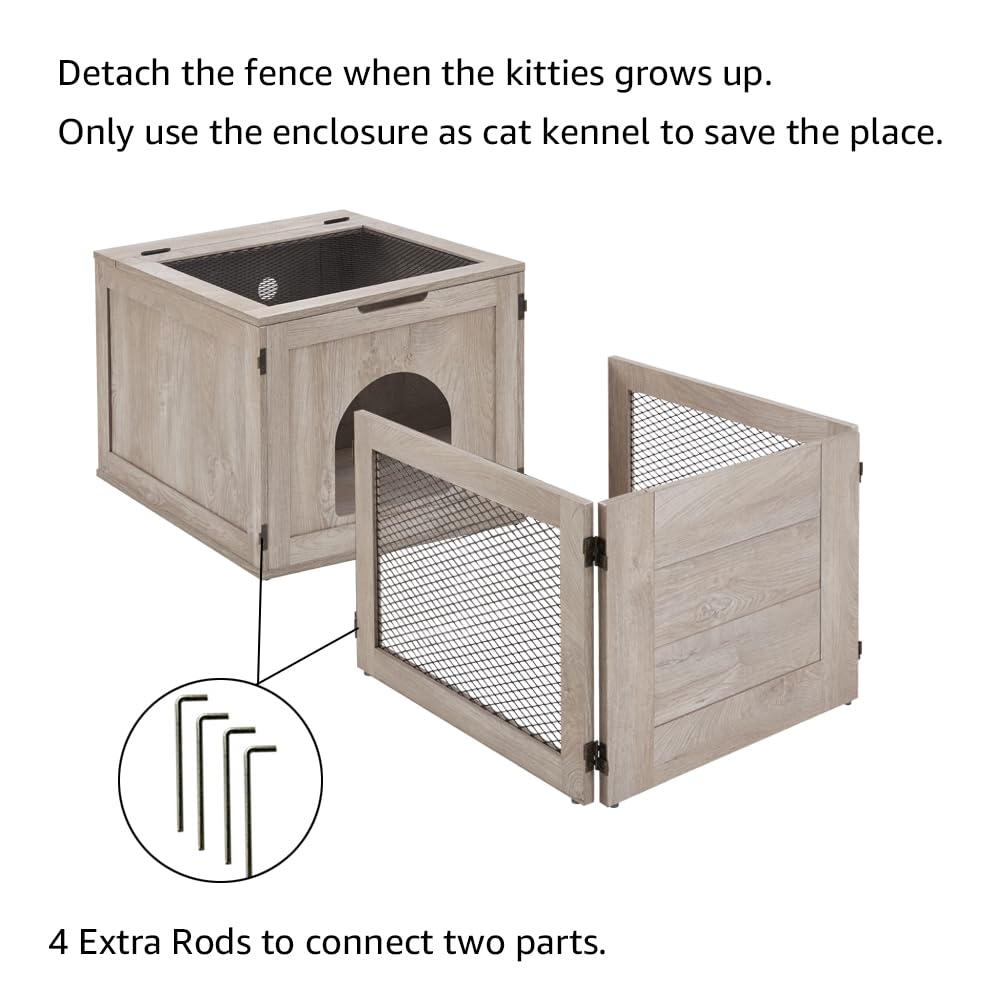 Unipaws 3-in-1 Multi-Purpose Cat Birthing Box - Nesting House, Playpen & Whelping Box with Secure Door - Ideal for Pregnant Cats, Kittening & Weaning - Perfect for Home, Vet Clinics & Breeders