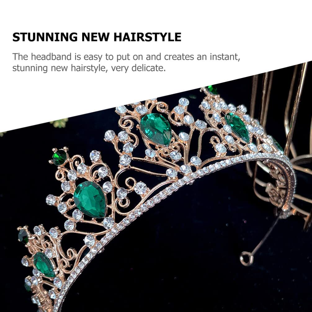 Sparkling Rhinestone Crystal Crown Tiara for Brides & Girls - Elegant Wedding Headdress, Princess Headpiece, Bridal Accessory - Perfect for Weddings, Banquets, Pageants & Special Occasions