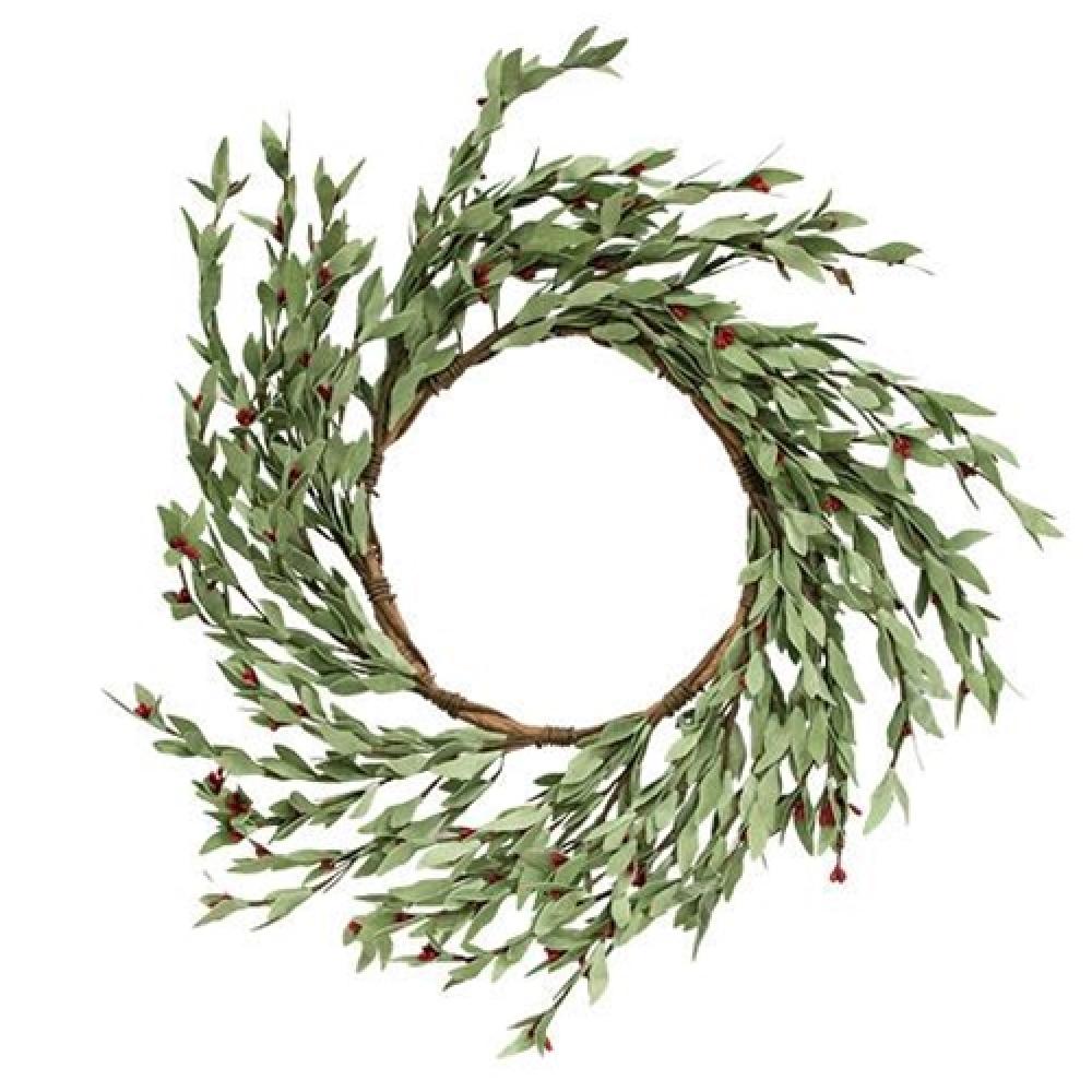 Red Pip & Herb Wreath - Elegant Floral Door Decor for Christmas, Thanksgiving & Home Decoration | Perfect for Front Door, Wall & Seasonal Celebrations