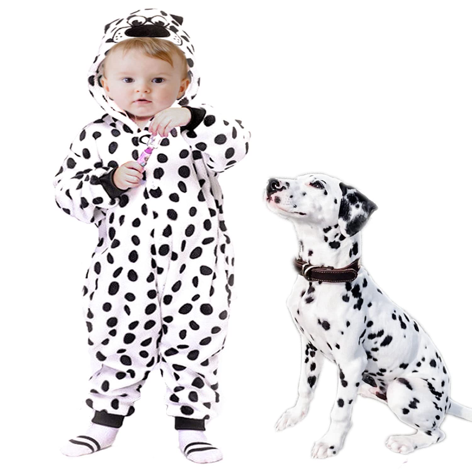Adorable Dalmatian Costume for Baby Boys & Girls - Soft Animal Bodysuit Halloween Outfit | Perfect for Halloween Parties, Dress-Up Play & Photo Shoots