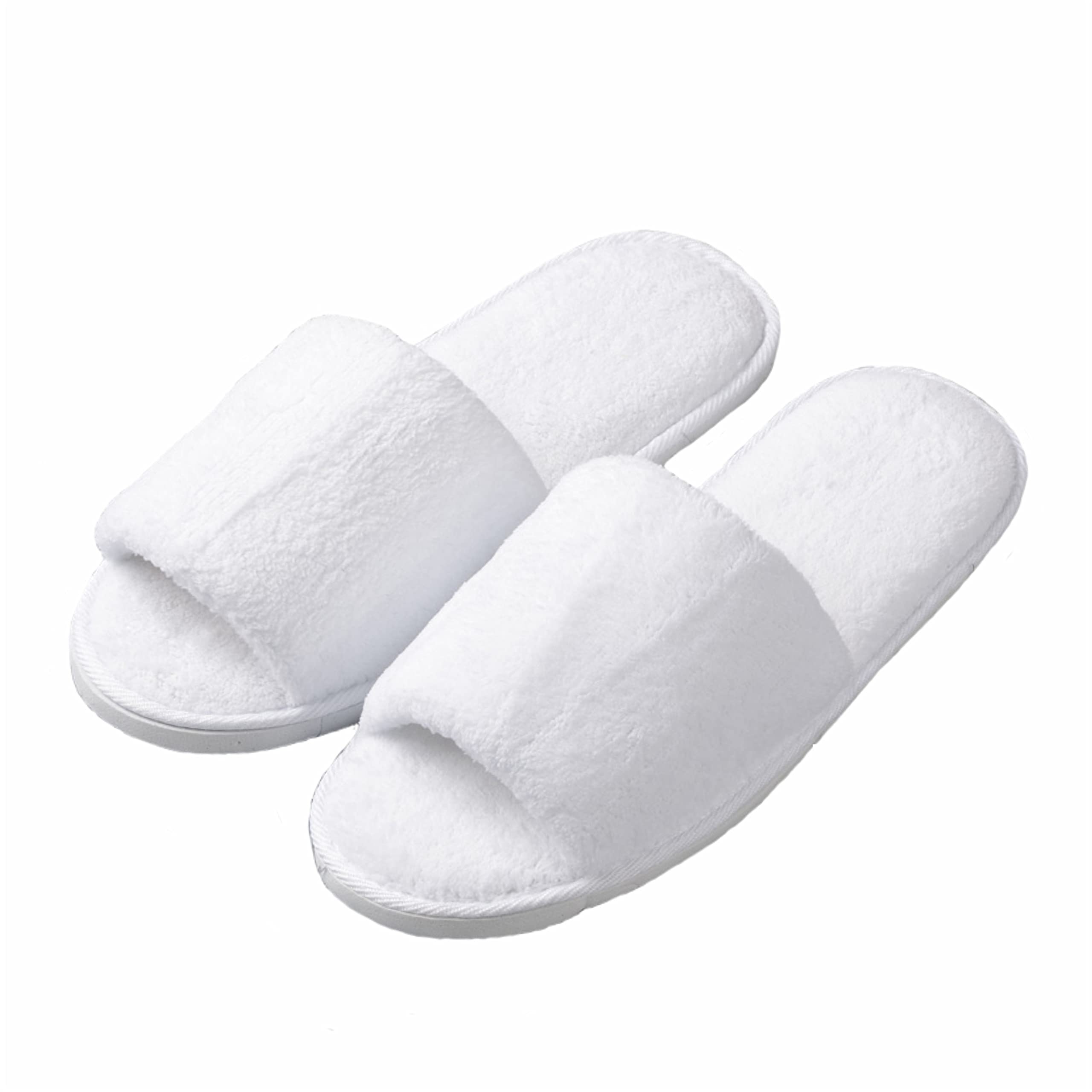5 Pairs Velvet Open Toe Spa Slippers with Travel Bags - One Size Fits Most Men & Women - Perfect for Spa, Massage, Pedicure & Home Relaxation