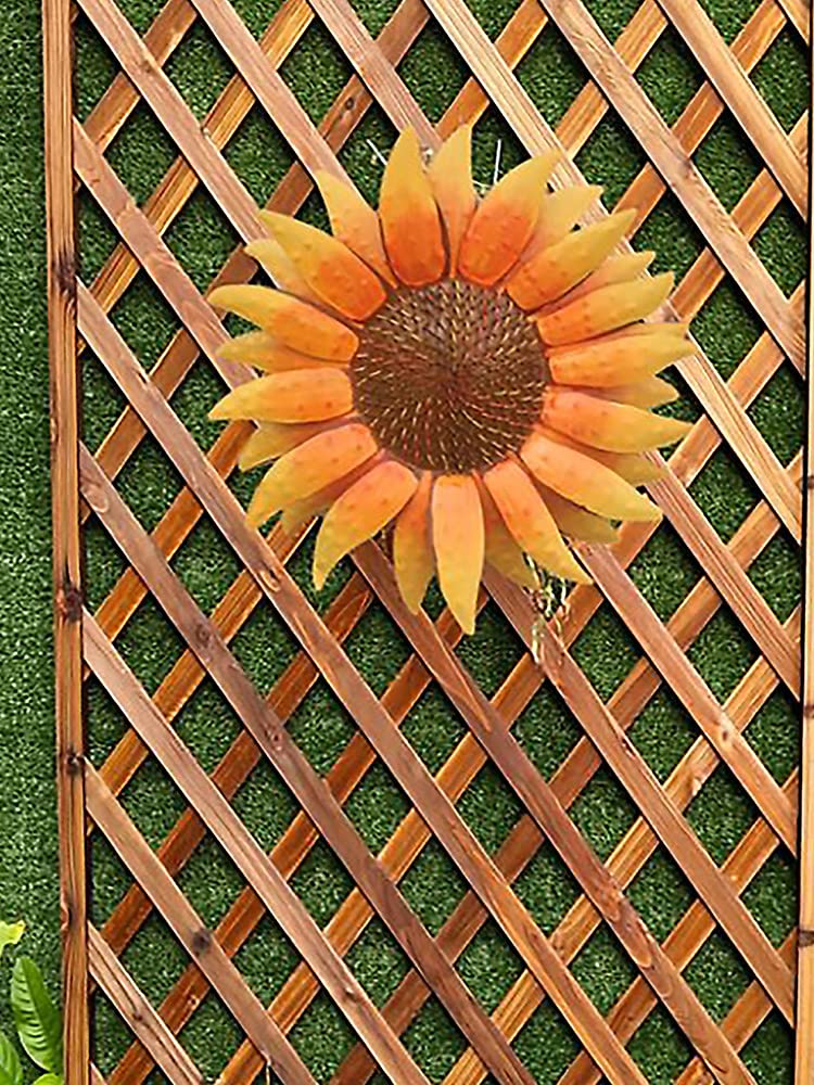 RESOYE 12.2in Sunflower Metal Wall Art - Garden & Backyard Decor