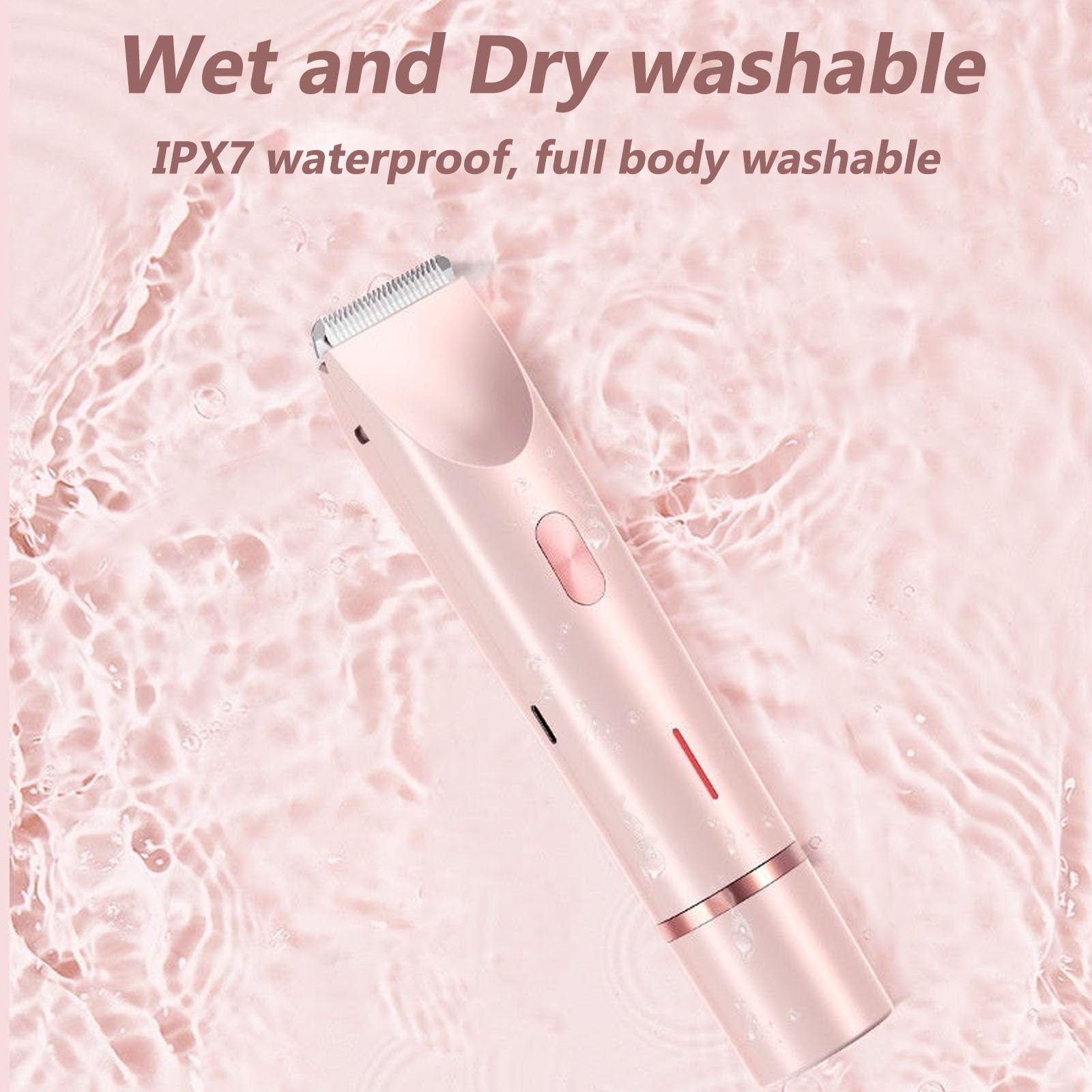 Silkyglow 2-in-1 Women's Electric Body Shaver & Trimmer - Waterproof Dual Head Razor for Smooth Skin (Pink) | Perfect for Travel, Showering & Quick Hair Removal