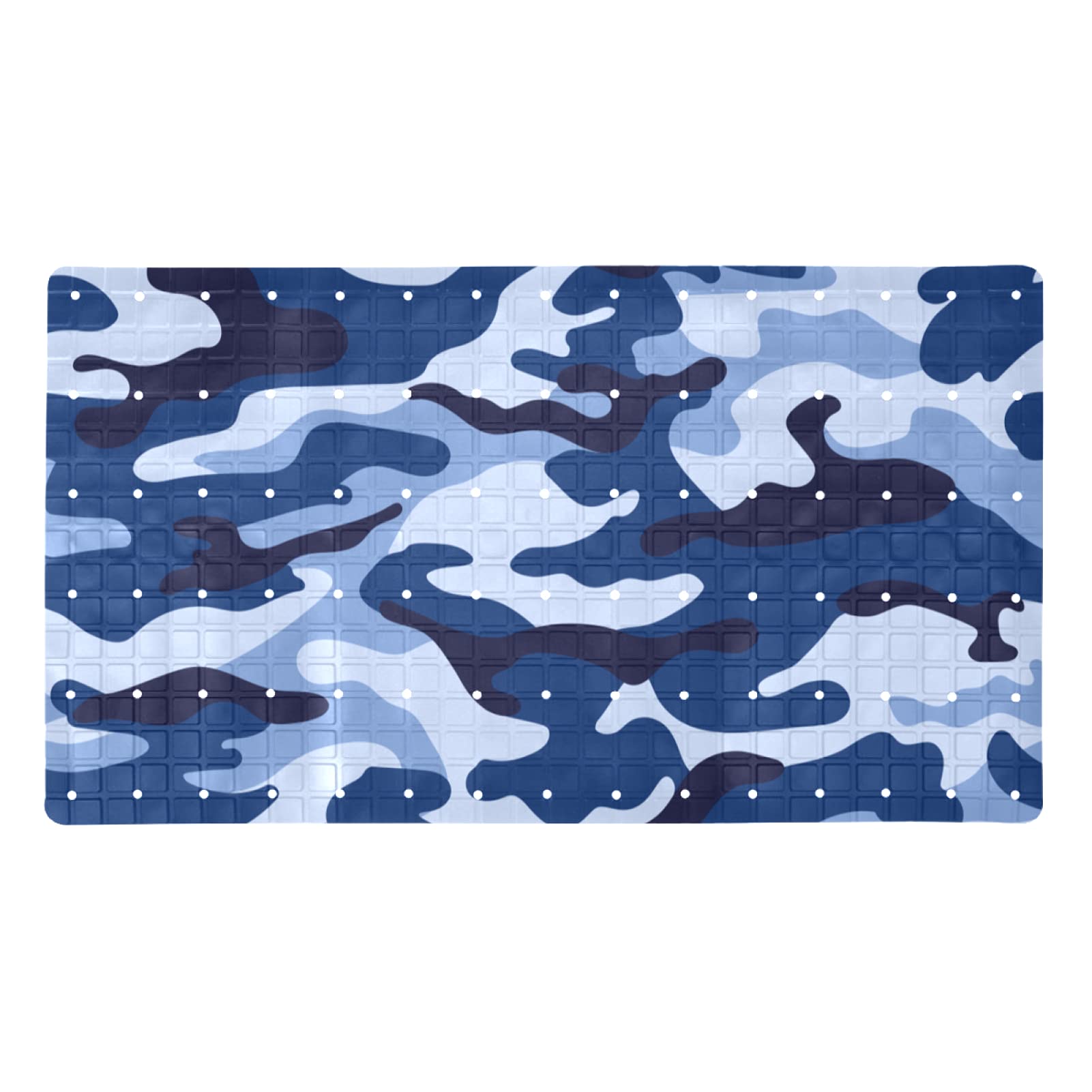Non-Slip Camouflage Shower Mat - 15.7x27.9 Inch Anti-Slip Bathtub Mat for Bathroom Safety, Durable & Water Absorbent - Perfect for Bathroom, RV, Camper & Outdoor Use