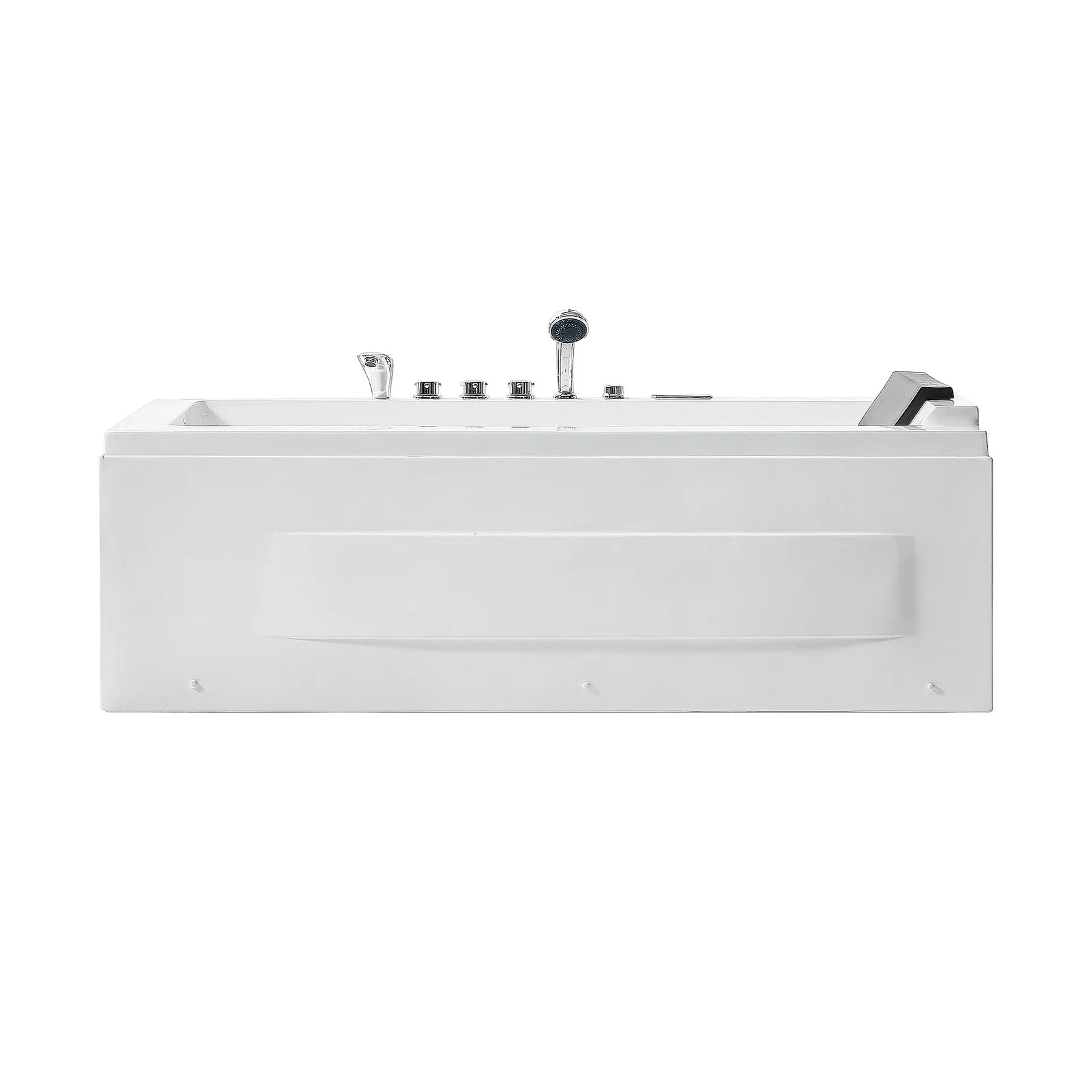 Empava 67-Inch Rectangular Jetted Massage Bathtub with LED Waterfall - 67JT351LED - Perfect for Luxury Bathrooms & Spa-Like Relaxation at Home
