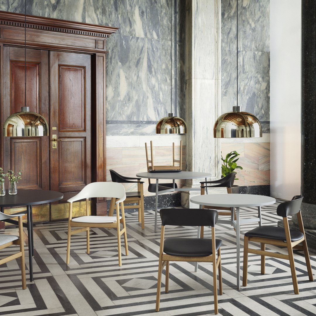 Simon Legald Herit Dining Armchair by Normann Copenhagen - Modern Scandinavian Design for Dining Room, Kitchen or Office - Comfortable & Stylish Seating Solution