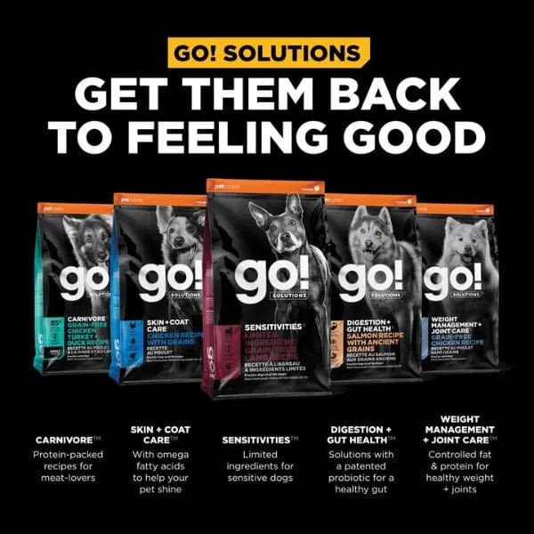 Go! Solutions Sensitivities Limited Ingredient Grain-Free Lamb Recipe Dry Dog Food - Hypoallergenic Kibble for Dogs with Food Allergies & Sensitive Stomachs - Perfect for Adult Dogs with Skin & Digestive Issues