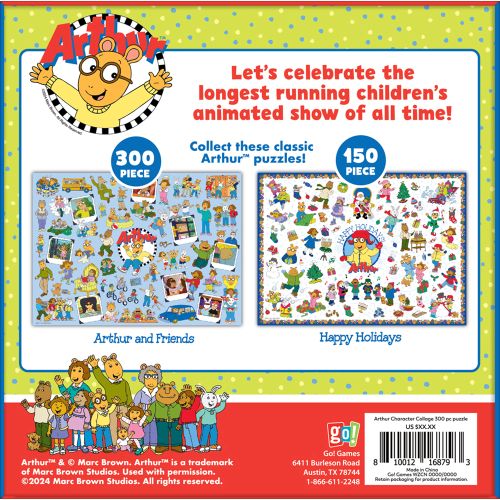 Arthur Character Collage Jigsaw Puzzle 300 Piece - Fun Family Game Night Activity for Kids & Adults, Perfect for Birthday Gifts & Home Decor