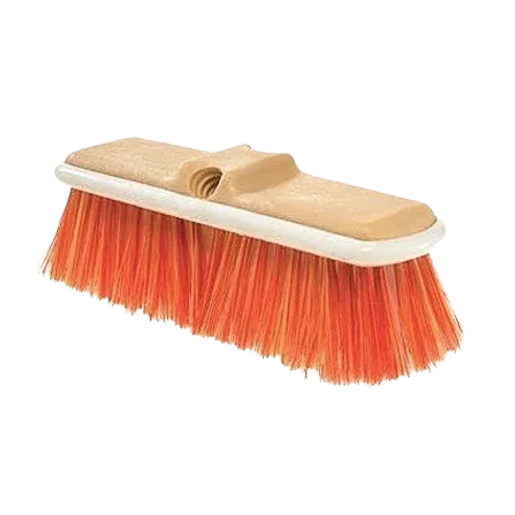 9 Inch Ultra Soft Orange All-Purpose Vehicle Brush with Bumper - Gentle Cleaning for Trucks, Cars & Delicate Finishes | Perfect for Auto Detailing, RV Washing & Paint Protection