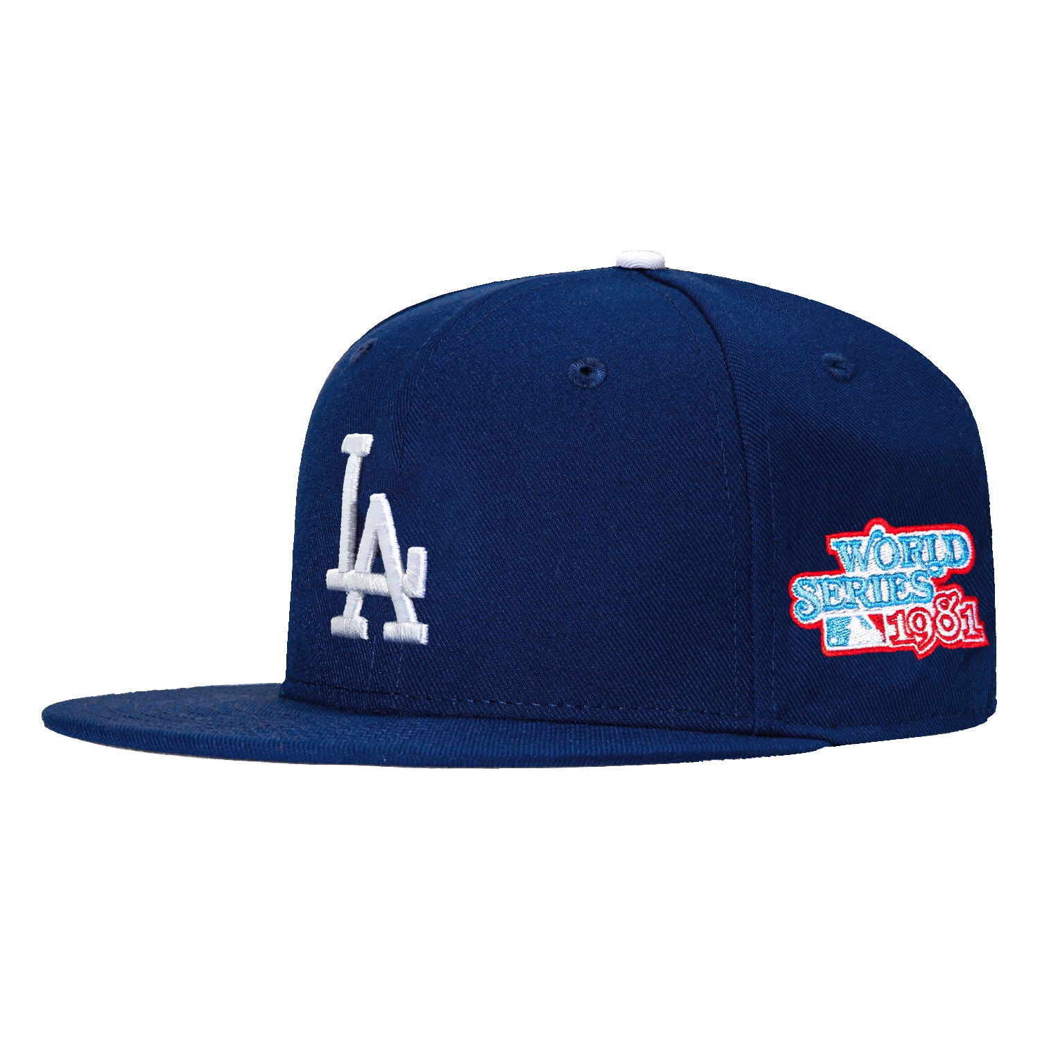 New Era 59Fifty Los Angeles Dodgers 1981 World Series Patch Snapback Hat - Royal Blue - Official MLB Baseball Cap for Men & Women - Perfect for Games, Collecting & Streetwear Fashion