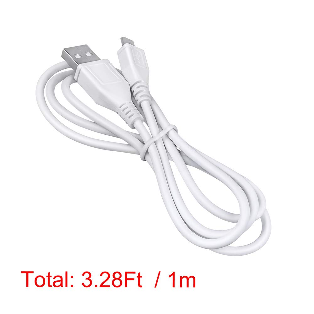 ABLEGRID 3.3ft White Micro USB Charger Cable for Anker Soundcore Premium A3143 011 Bluetooth Speaker | Fast Charging Cord | Perfect for Home, Office & Travel Use