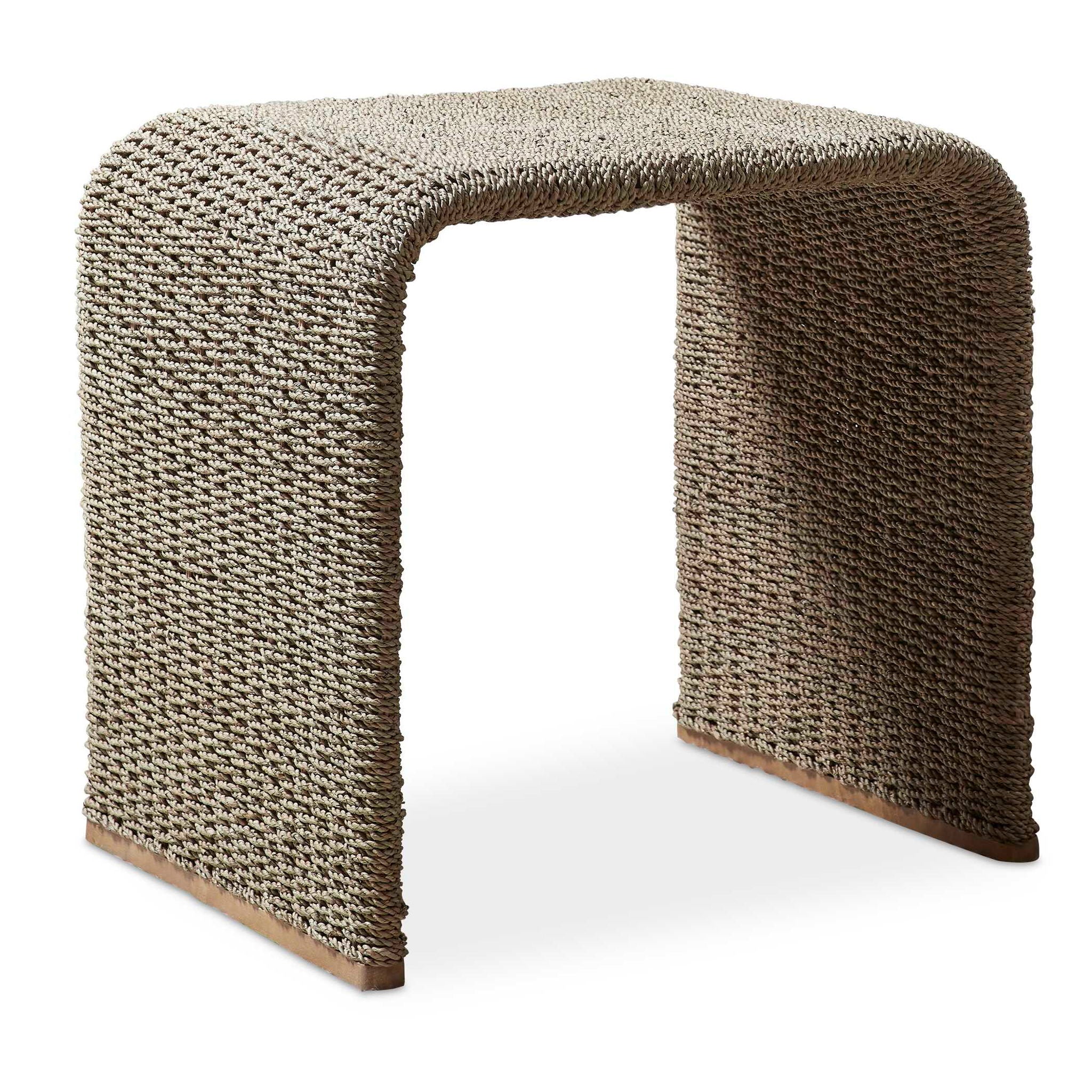 Handwoven Seagrass End Table - Natural Wicker Side Table for Living Room, Bedroom & Patio - Rustic Boho Home Decor Accent Table