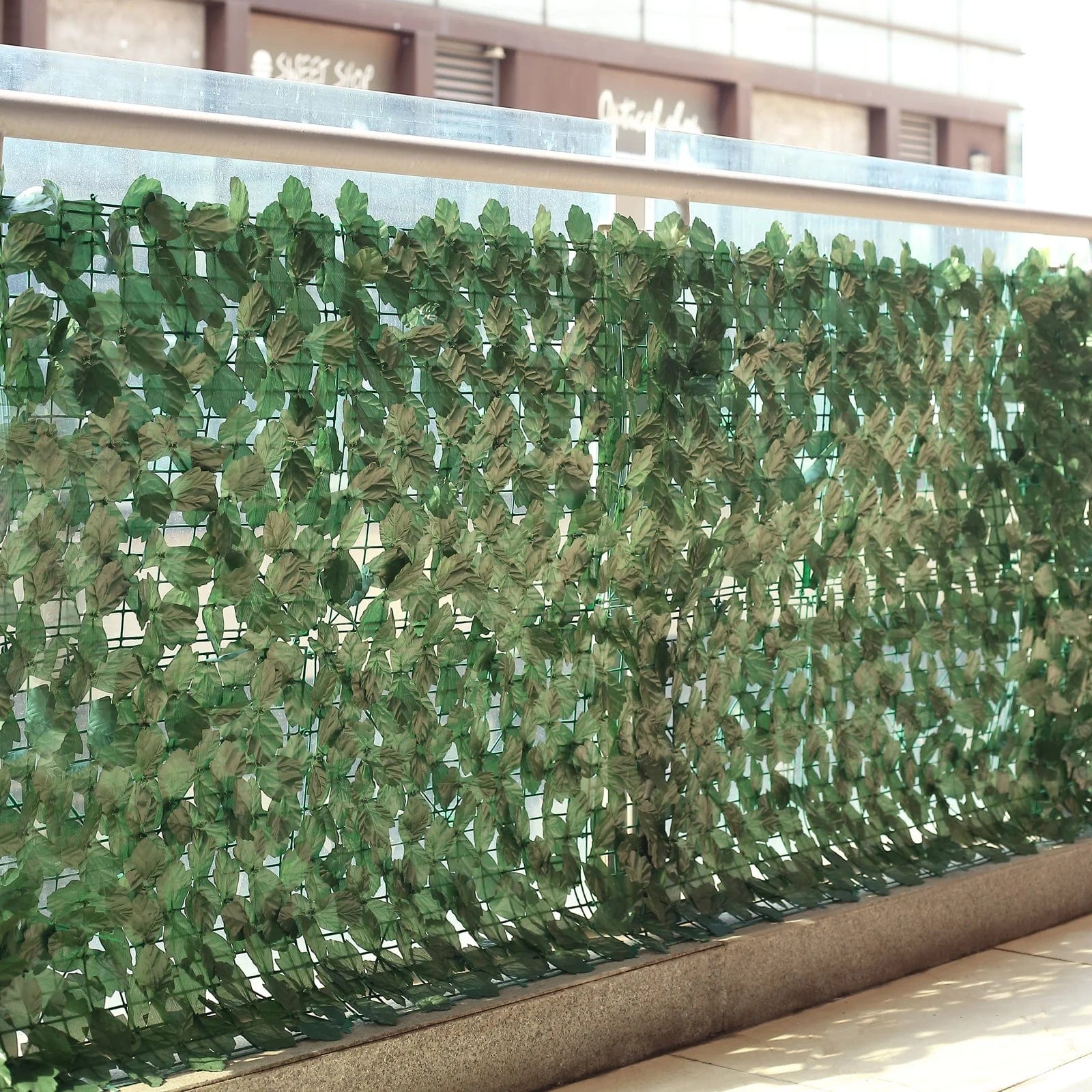 12 Pack Artificial Ivy Privacy Screen Fence Panels - Dark Green UV Resistant Fake Leaves for Outdoor Garden, Balcony & Patio Decor