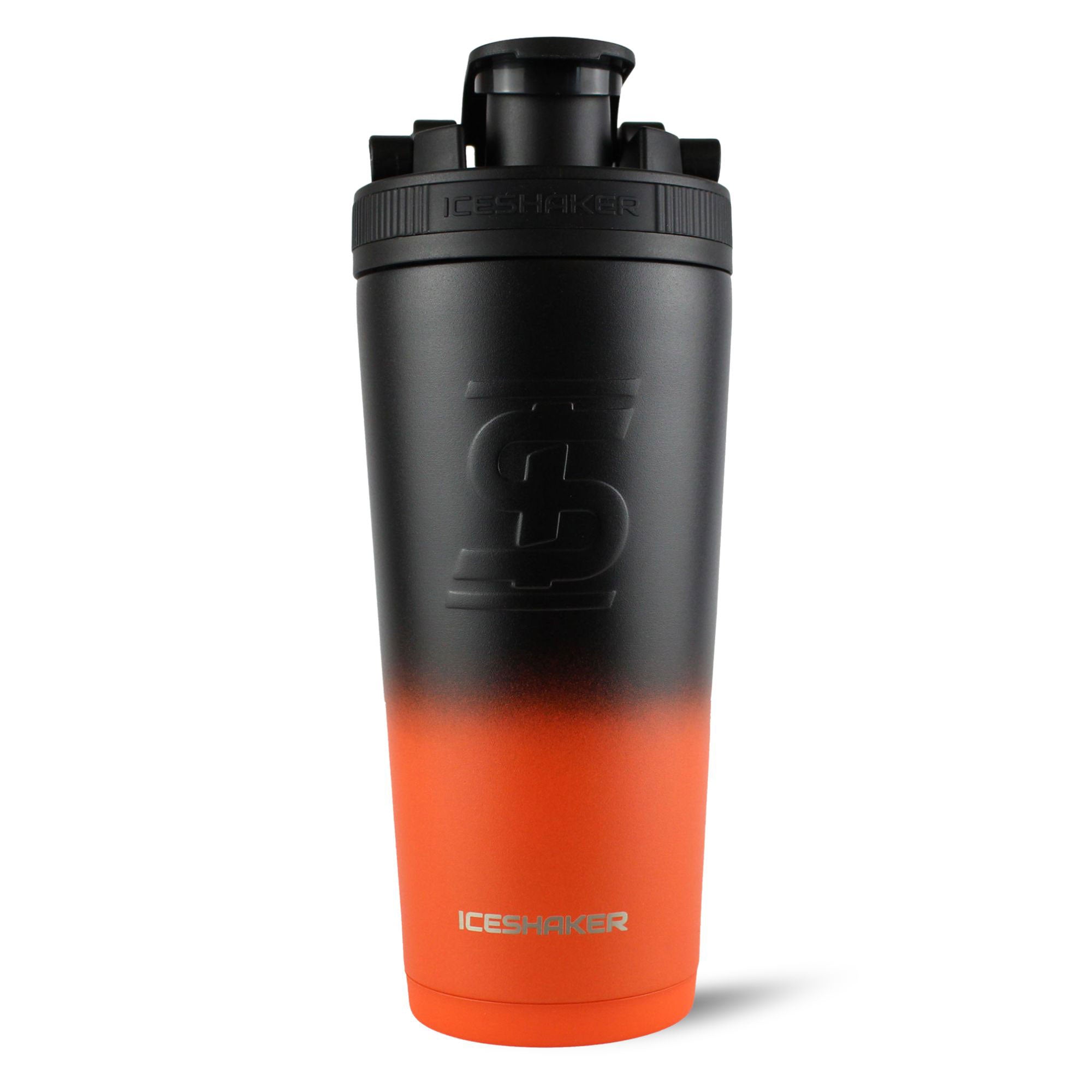 Officially Licensed Cincinnati Bengals 26oz Insulated Tumbler with Lid & Straw - Orange Black Ombre Gradient Design - Perfect for Game Day, Gym & Outdoor Activities