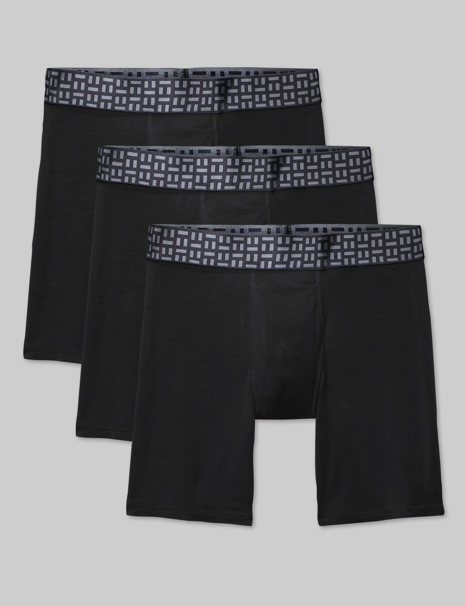 Apollo Boxer Briefs for Men - 3 Pack (8-Inch Inseam) - Soft, Breathable & Comfortable Underwear for Everyday Wear, Workout & Lounge