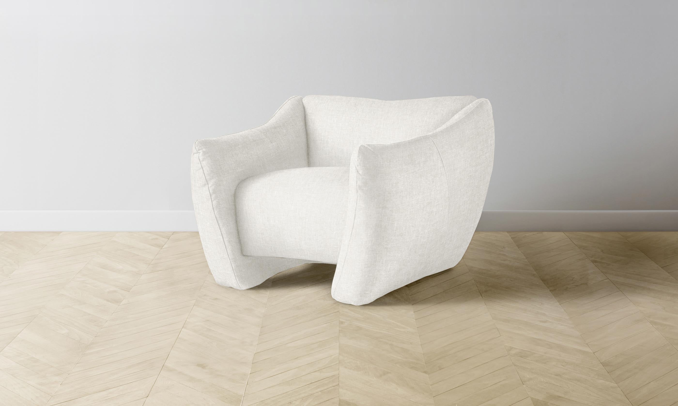 The Bond Chair - Premium Heritage Belgian Linen in Egret White | Elegant Dining & Living Room Accent Chair for Home Decor