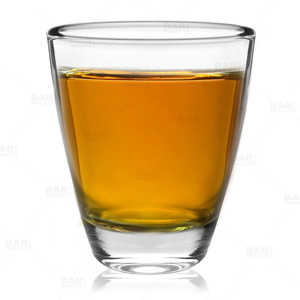 BarConic® 1 oz Barrel Shot Glass - Whiskey, Tequila, Bourbon Shooter for Parties, Bars & Home Entertaining