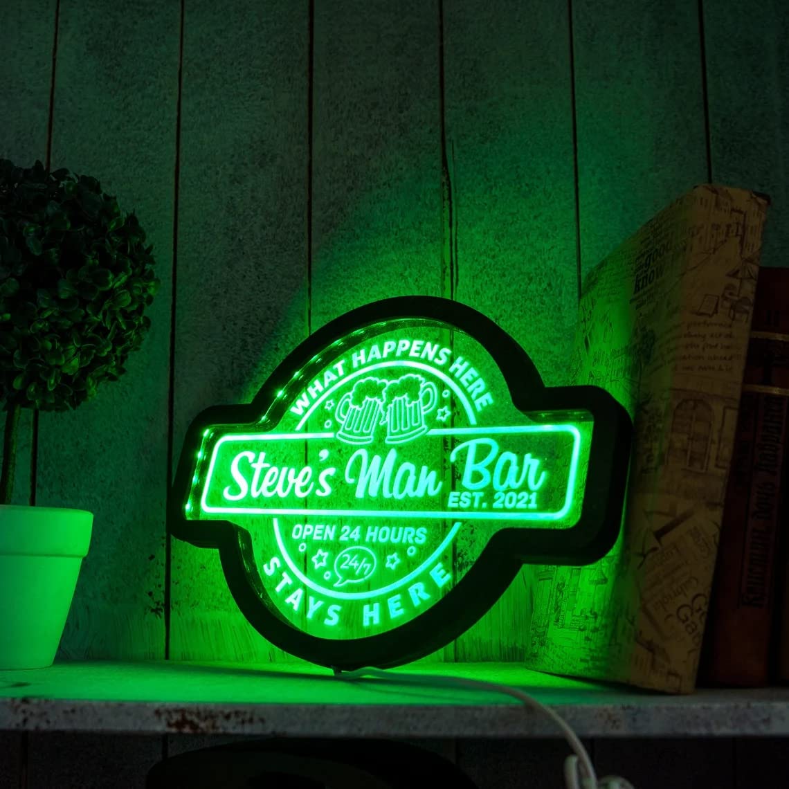 Custom Neon Bar Signs - Personalized LED Light Up Signs for Home & Business - Perfect for Bars, Pubs, Restaurants & Man Caves - Durable & Energy Efficient Decor
