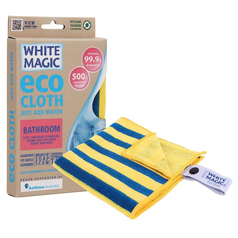 Premium White Magic Microfiber Bathroom Cleaning Cloth - Eco-Friendly, Super Absorbent & Reusable - Perfect for Bathroom, Kitchen & Glass Surfaces