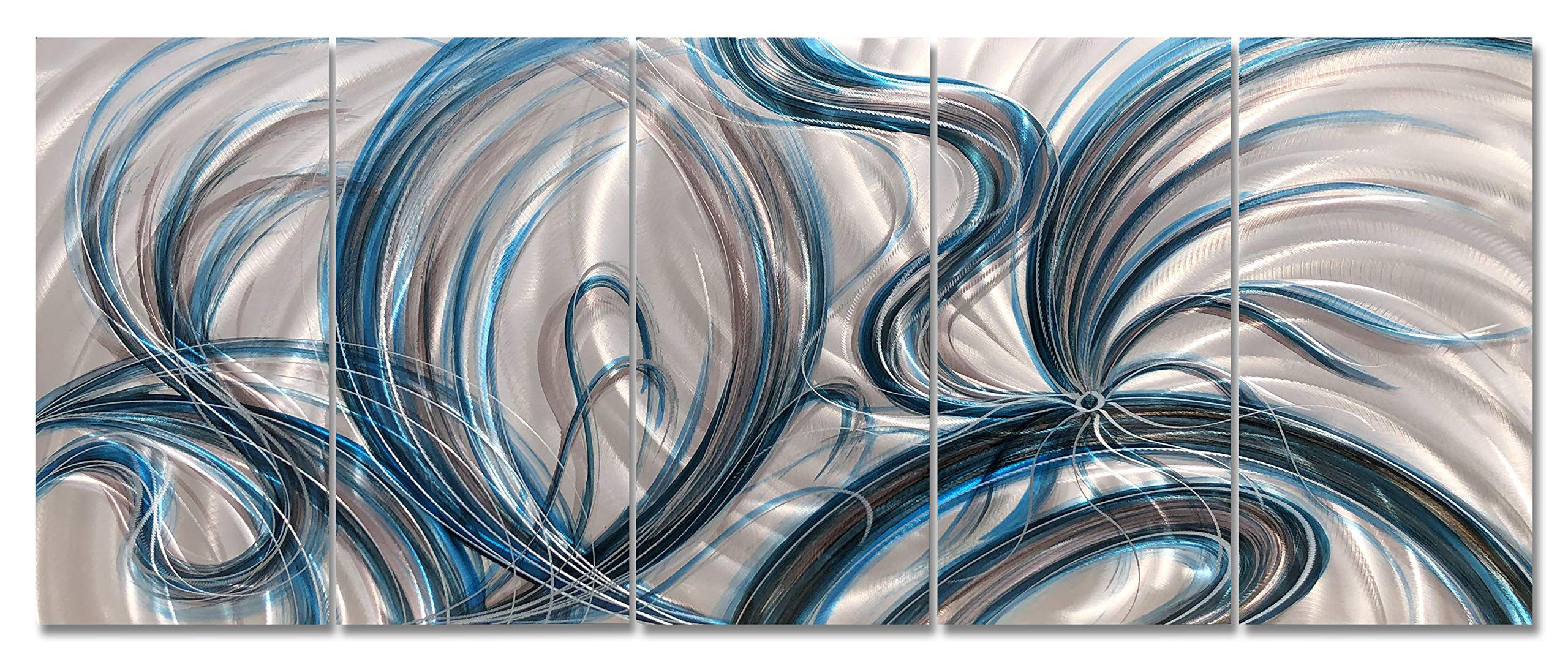 Abstract Metal Wall Art - Modern Contemporary Home Decor for Living Room, Bedroom & Office - Handcrafted Yihui Arts Pictures for Stylish Interior Design