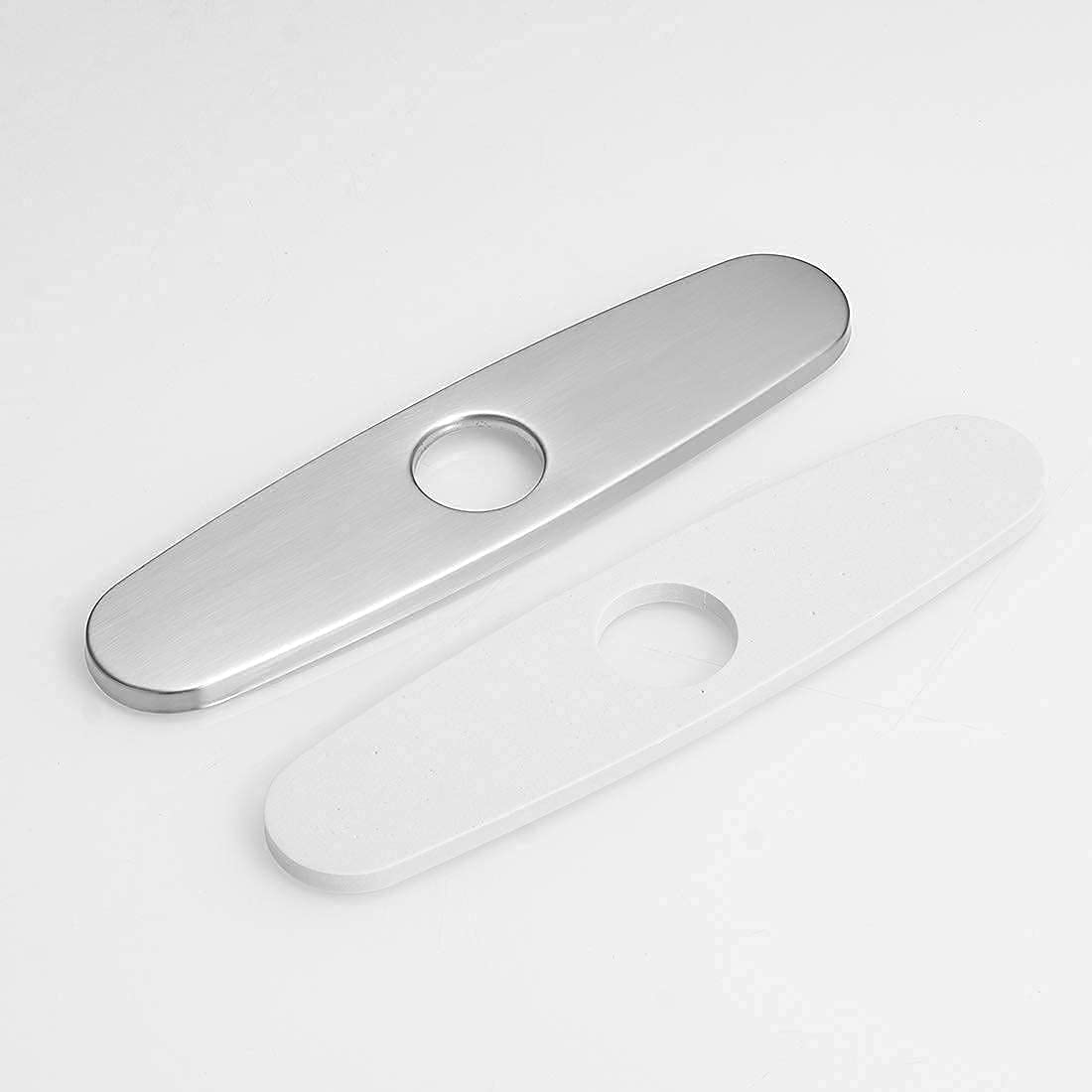 GIMILI Hands-Free Spring Kitchen Faucet with Deck Plate, Brushed Nickel Finish - Ideal for Modern Kitchens and Easy Cleaning