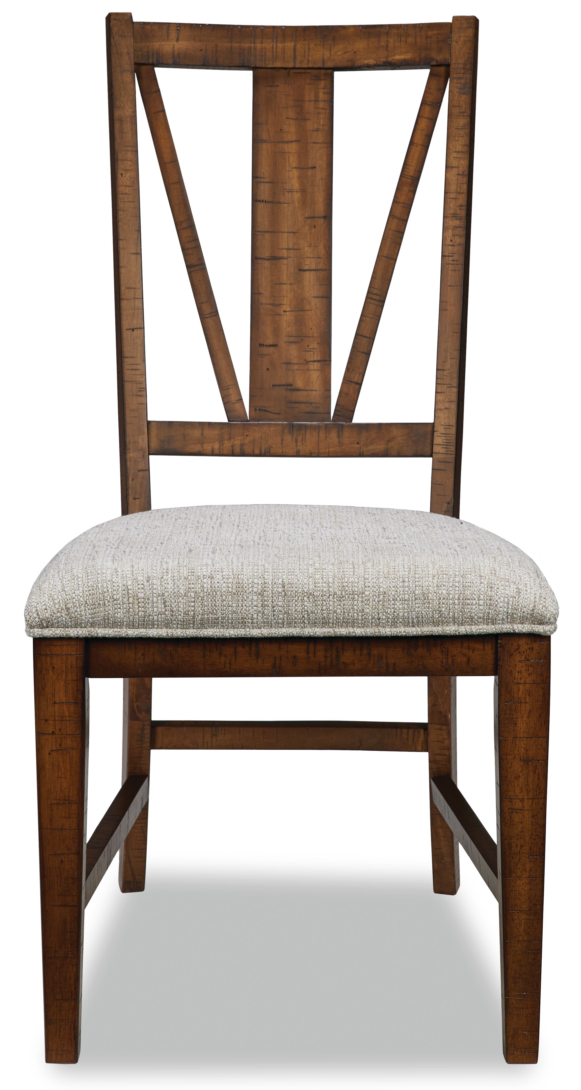 Bay Creek Dining Chair - Toasted Nutmeg Finish with Fog Fabric Upholstery | Modern Kitchen & Dining Room Furniture for Home & Office Use