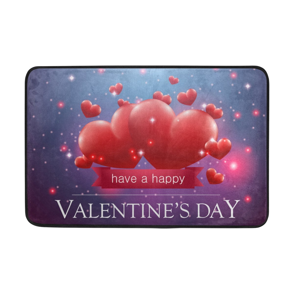 Valentine's Day Heart Doormat - 23.6 x 15.7 Inch Non-Slip Indoor Welcome Mat for Front Door Entrance, Perfect Gift for February 14th - Home Decor & Shoe Scraper (40x60cm) - Ideal for Romantic Home Entryway & Couples' Gift