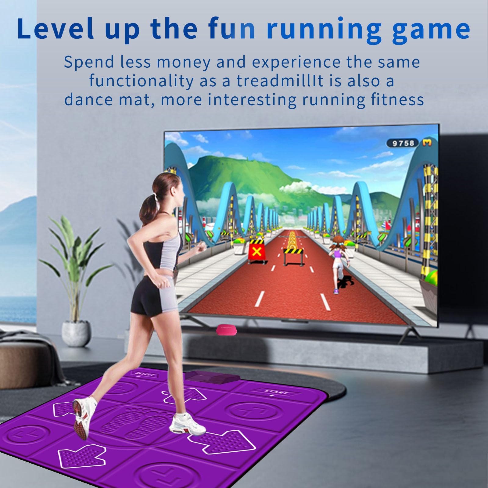 Interactive Dance Mat for Kids & Adults - AR Game Dancing Mat for Girls & Boys | Fun Exercise & Party Activity | Perfect Christmas & Birthday Gift (Purple)