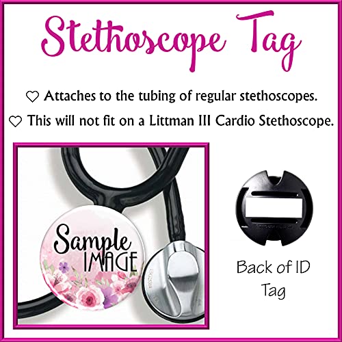 Custom Nurse Badge Holder - Retractable ID Badge Reel with Watercolor Pink Design for Healthcare Professionals - Perfect for Hospitals, Clinics & Nursing Schools - GG4406