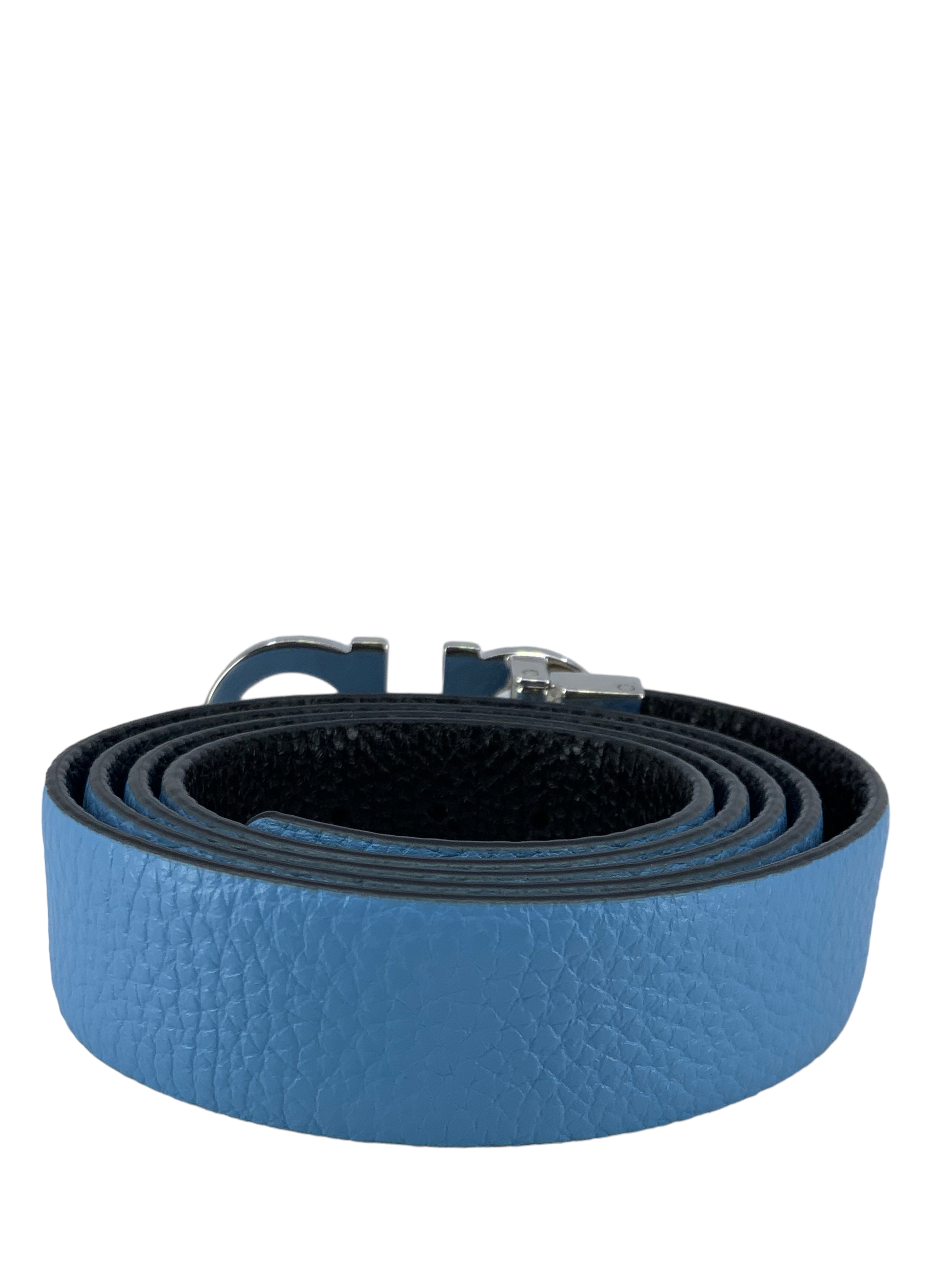 Salvatore Ferragamo Gancini Leather Reversible Belt for Men - Size L (90-100cm/35-40in) - Luxury Designer Belt for Business, Casual & Formal Wear