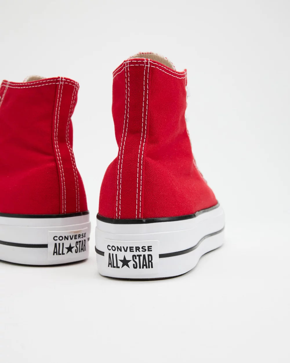 Converse Women's Chuck Taylor Lift Sneakers - Red High Top Canvas Shoes for Casual Wear, Street Style & Everyday Comfort