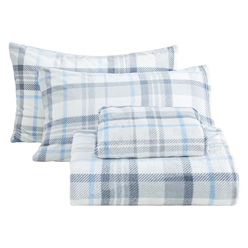 Grey Blue Plaid