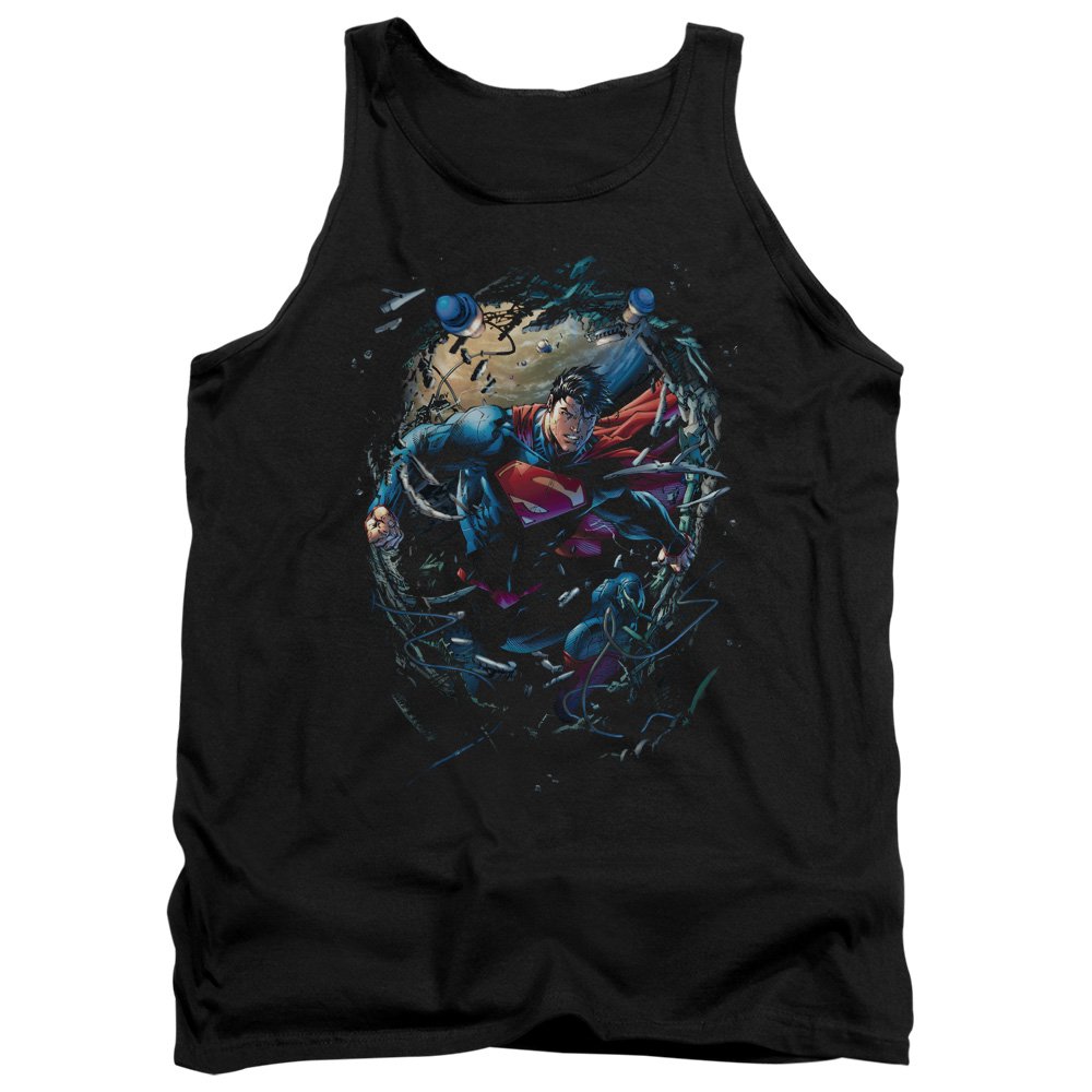 Superman Breaking Space Graphic Unisex Tank Top for Men & Women - Casual Wear, Cosplay & Superhero Fan Apparel