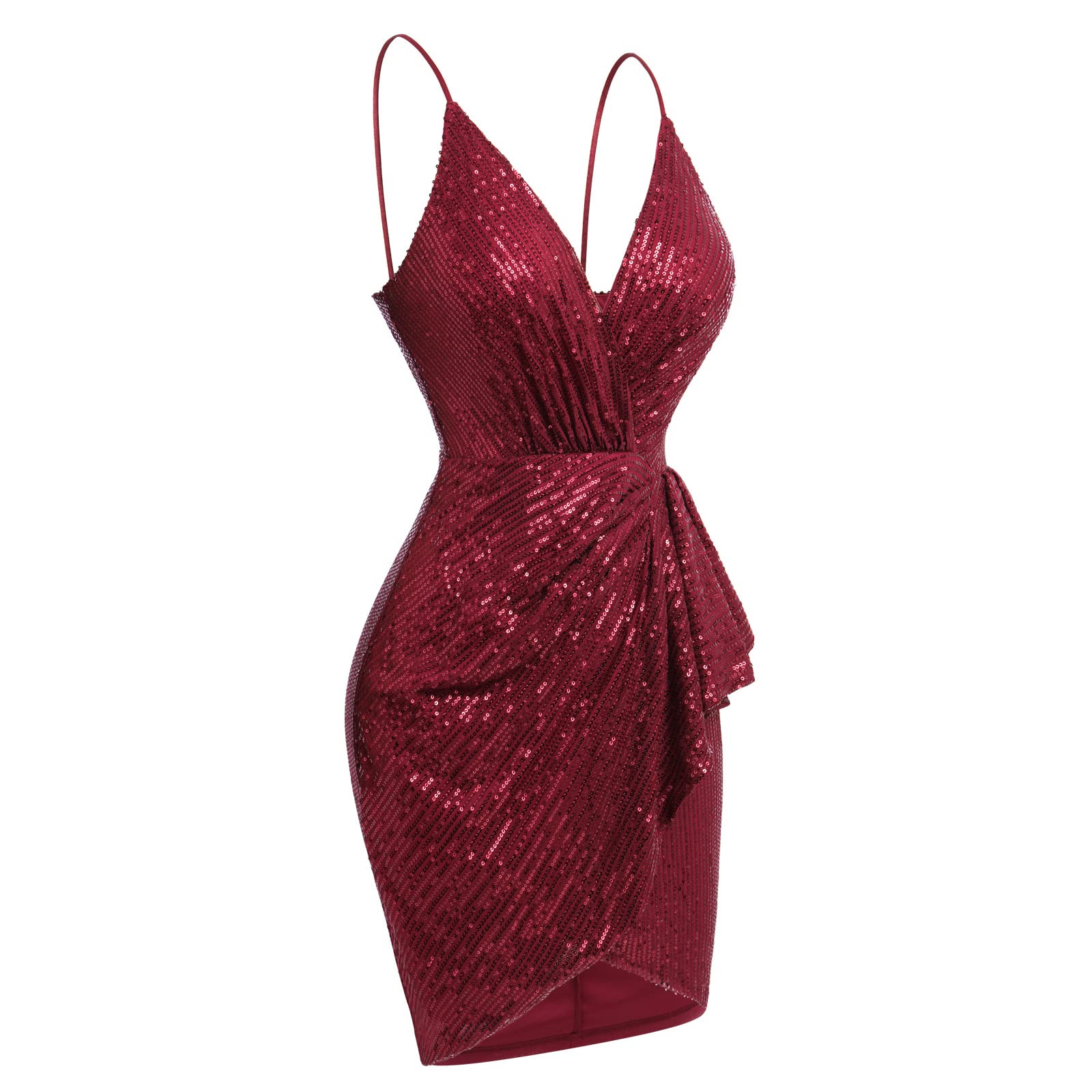 Sparkly Sequins Bodycon Mini Dress for Women - IWEMEK Strapless Party Club Dress, Prom & Homecoming Dress for Teens | Perfect for Night Out, Club, Dance & Special Occasions