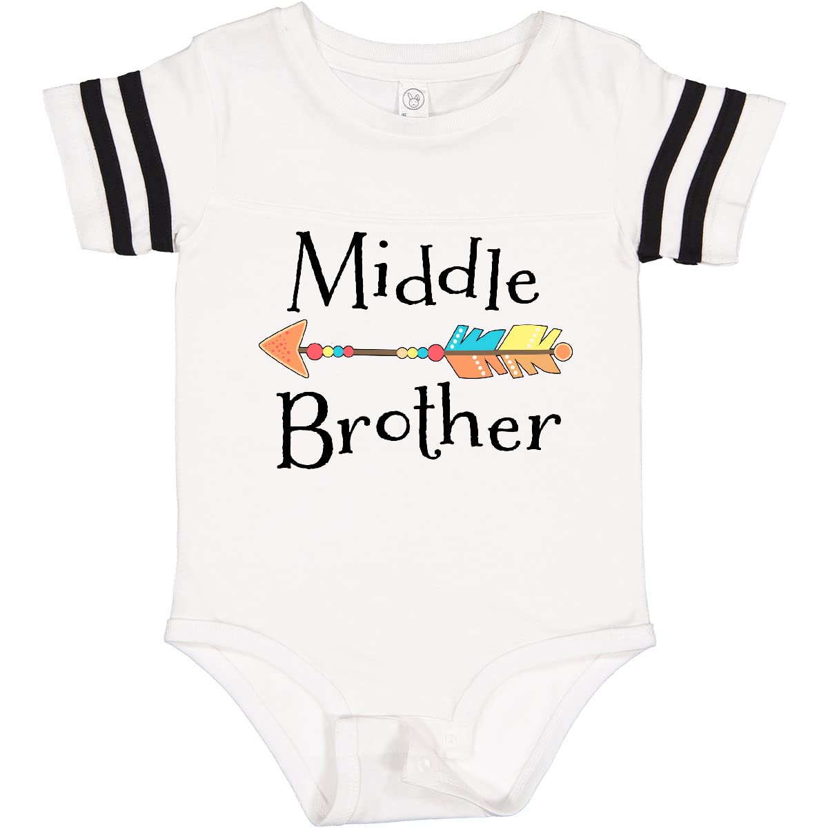 Inktastic Middle Brother Arrow Baby Bodysuit - Cute Sibling Matching Outfit for Newborns & Infants - Perfect for Family Photos, Birth Announcements & Special Occasions