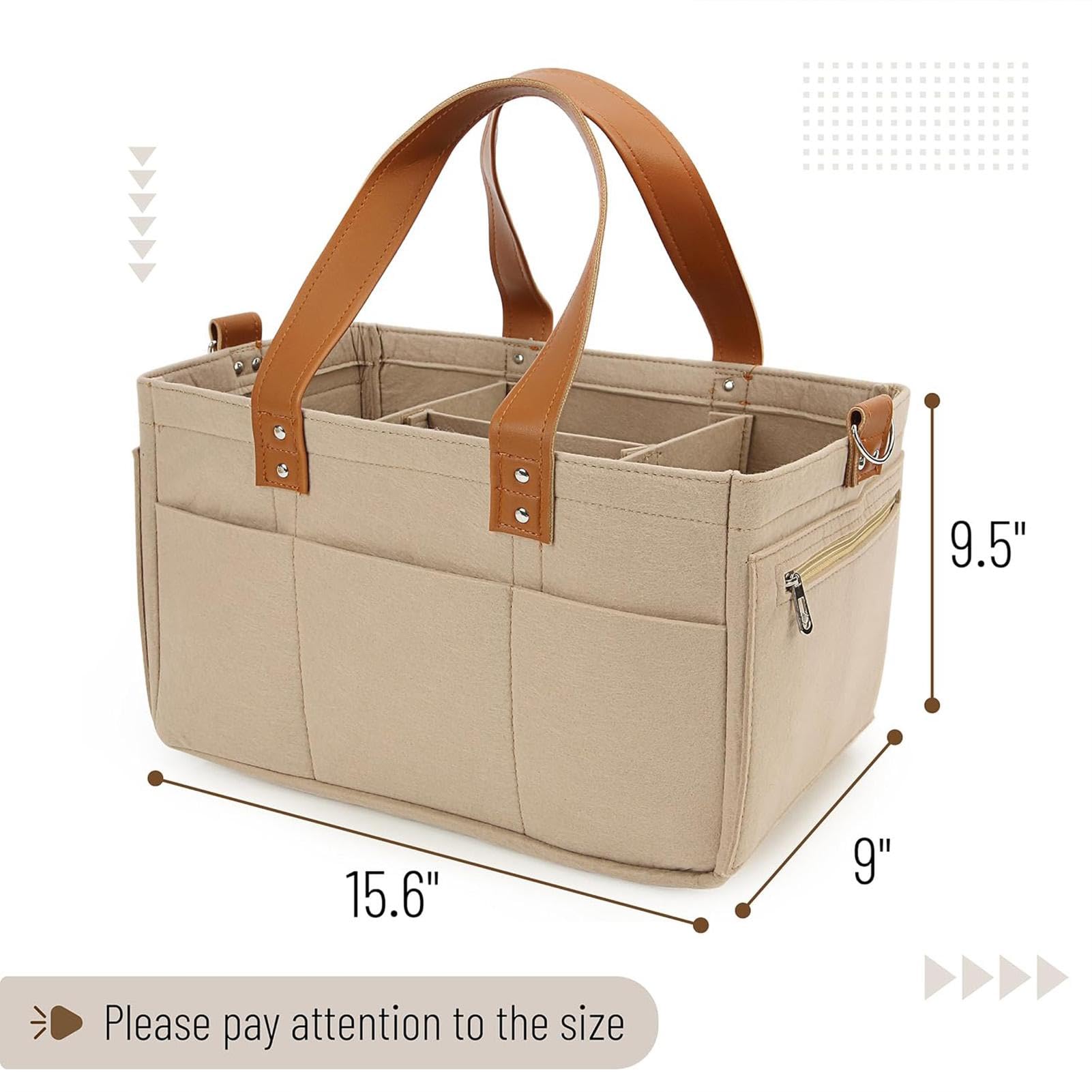 Premium Felt Diaper Bag for Moms - Large Capacity Baby Travel Organizer with Multiple Pockets | Perfect for Daycare, Outings & Family Trips