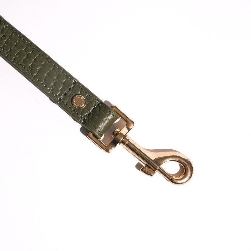 Premium Emerald Green Leather Dog Leash - Strong & Durable for Medium to Large Dogs - Perfect for Walking, Training & Outdoor Adventures