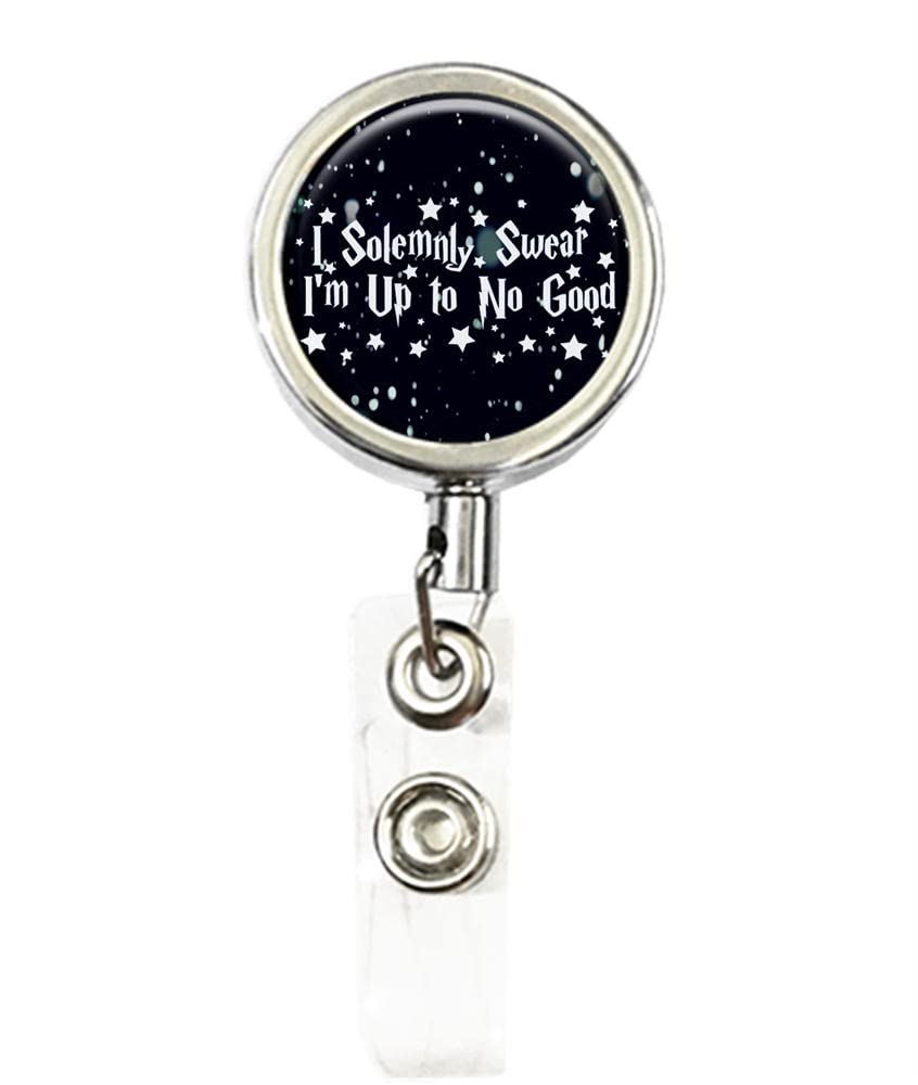 RhyNSky Retractable Metal Badge Reel with Belt Clip - 