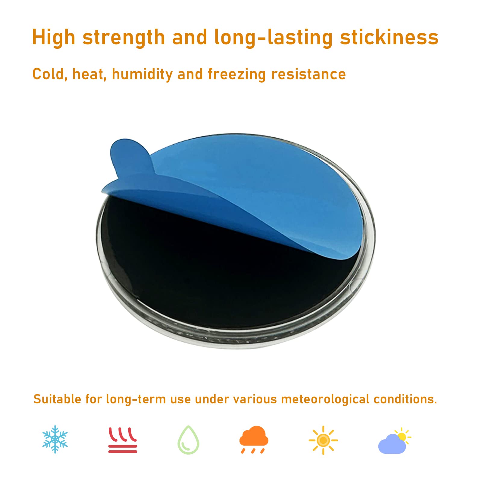 80mm Self Adhesive Reflective Stickers - Waterproof Safety Round Reflectors for Driveway, Mailbox, Trees (White) | Enhanced Night Visibility for Roads, Pathways & Outdoor Areas