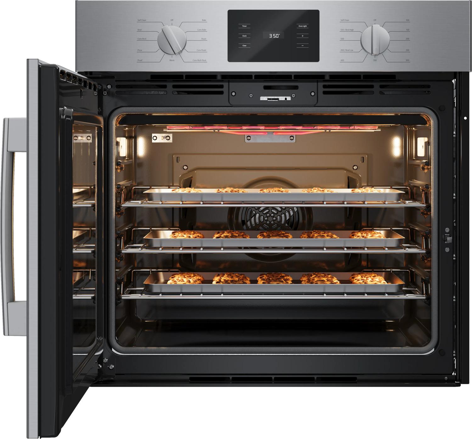 Bosch HBL5455LUC 500 Series 30-Inch Single Wall Oven with Left-Side Opening Door - Stainless Steel - Perfect for Modern Kitchens & Baking Enthusiasts