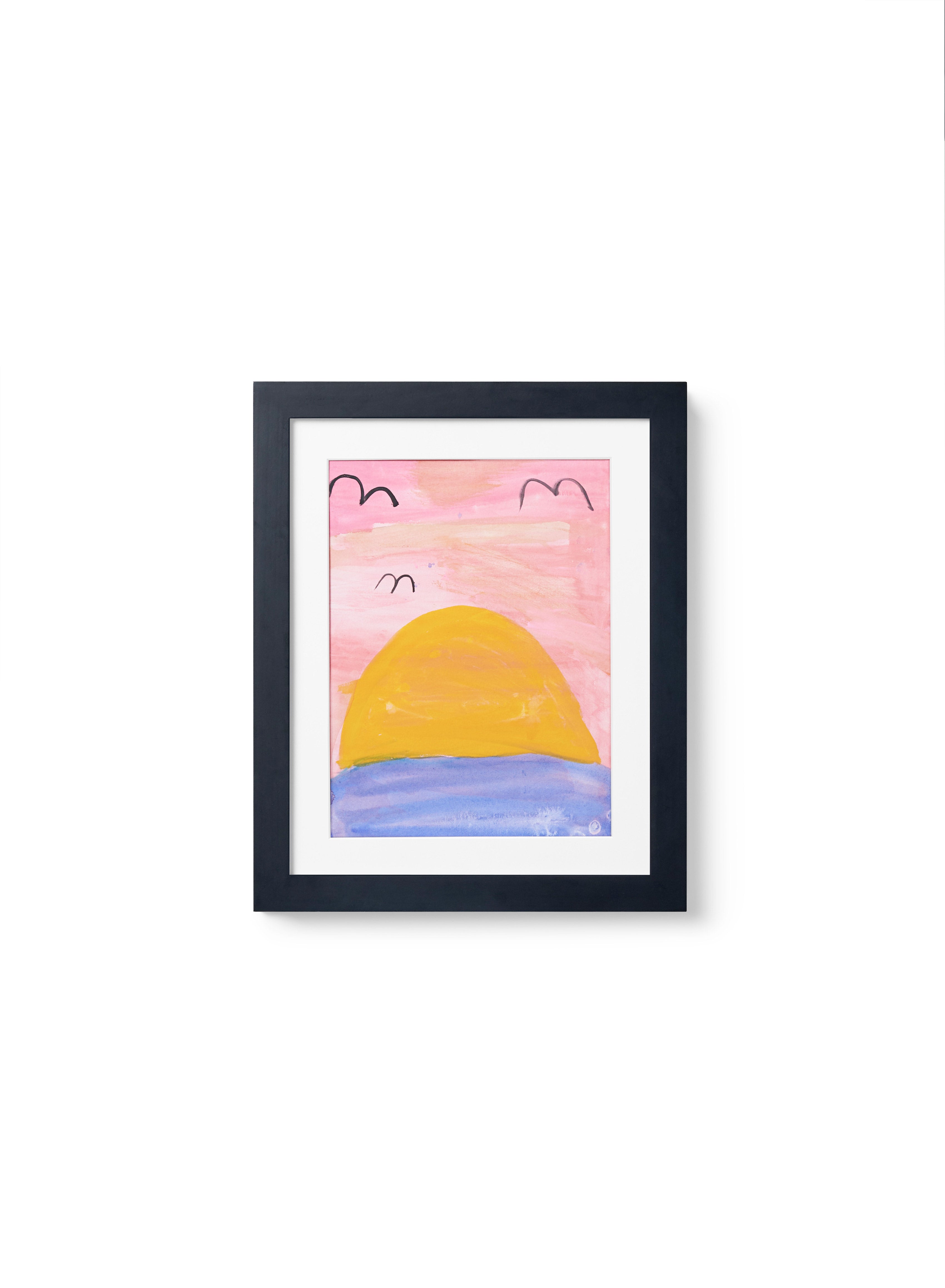Premium Kids Art Frame Set (2 Pack) - 8.5x11 Inch Black Solid Wood Picture Frame for Children's Drawings, School Projects & Nursery Decor - Perfect for Displaying Artwork in Bedrooms, Playrooms or Classrooms