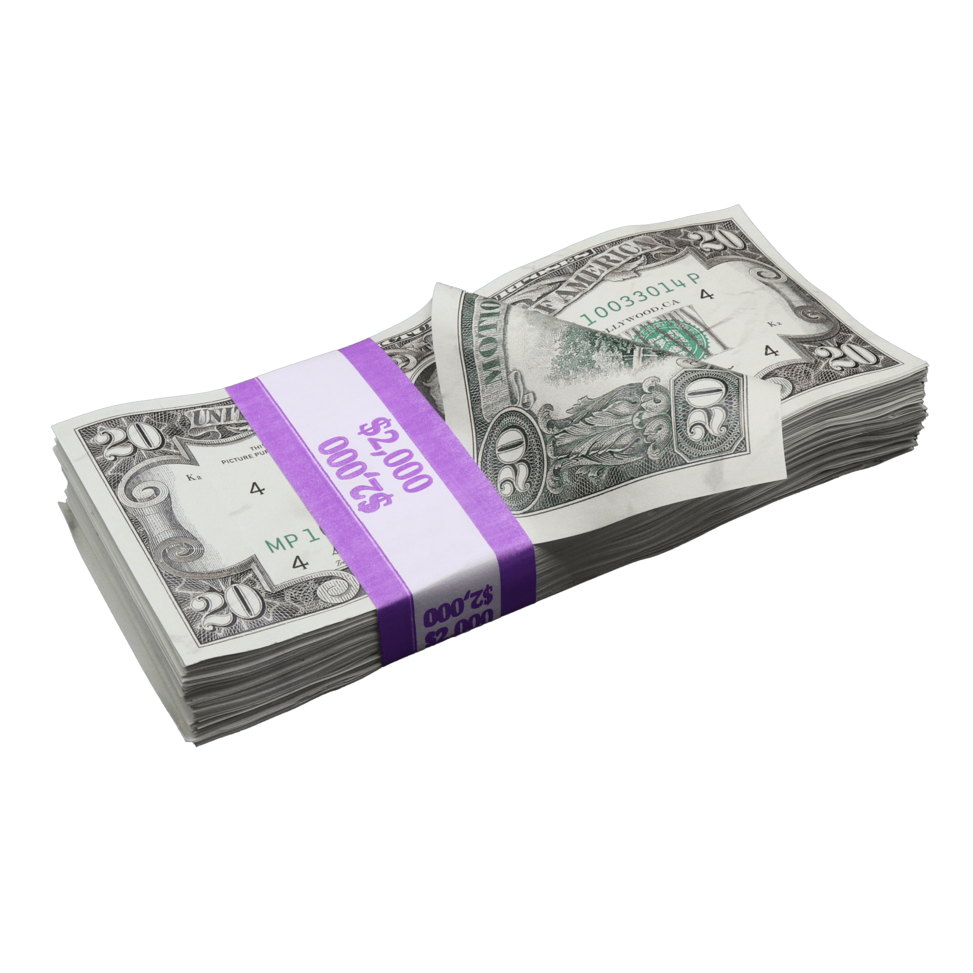 $6,000 Full Print 1990 Series Aged US Currency Stacks Bundle - Perfect for Collectors, Gifts, and Movie Props
