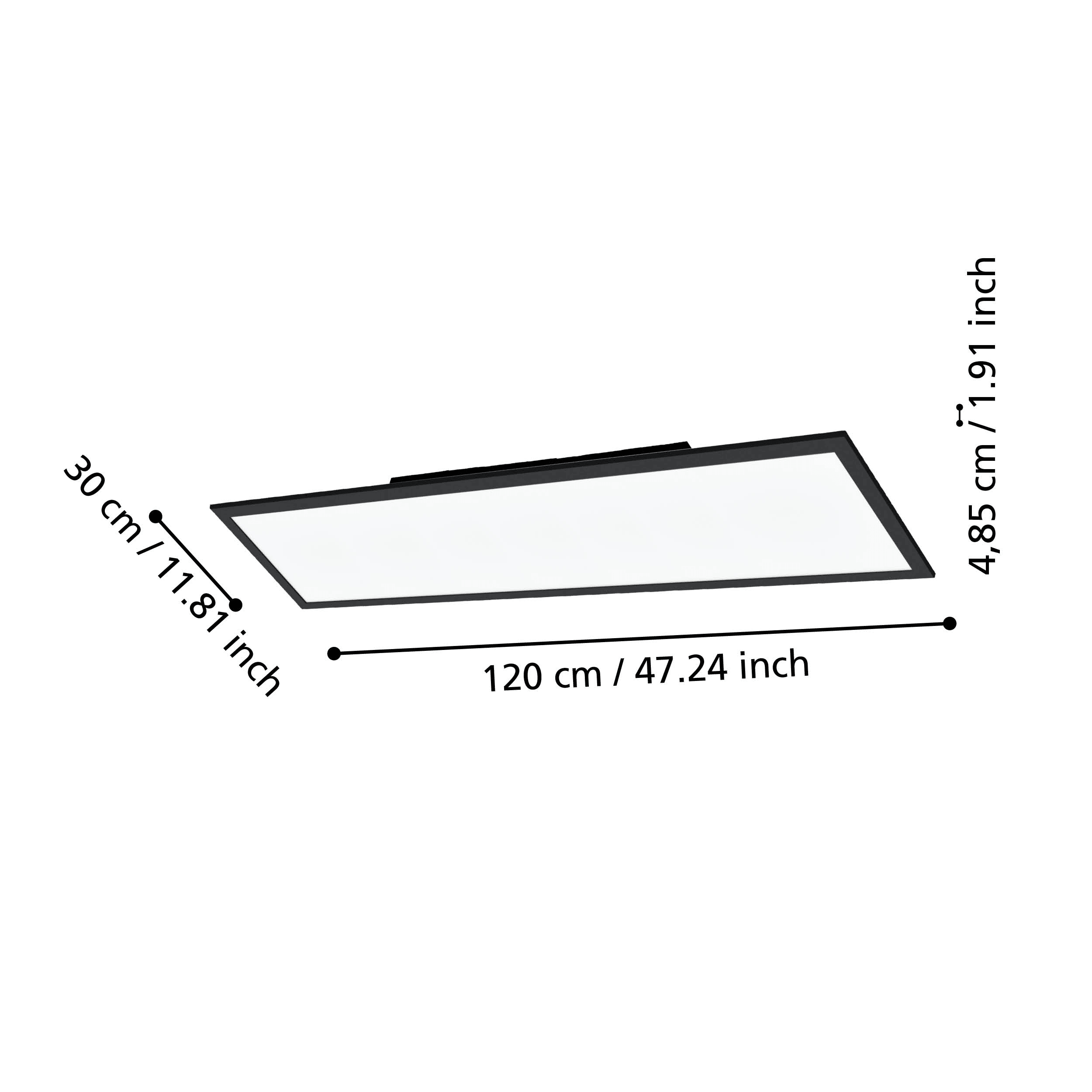 Eglo Connect Salobrena Z Smart LED Panel - White Rectangular Flush Mount Ceiling Light for Home & Office - Dimmable Modern Lighting for Bedroom, Kitchen, Living Room