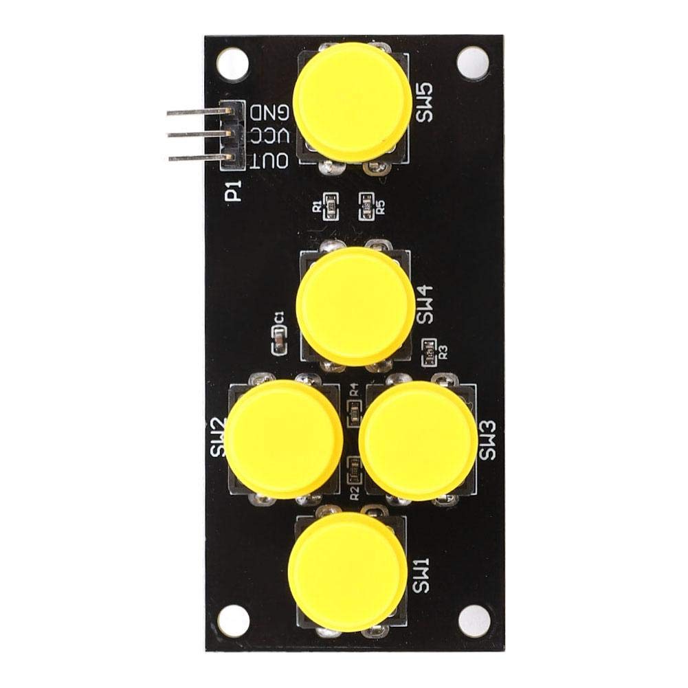 2Pcs Game Button Module Keyboard Development Board - AD Keyboard Simulate Five Key Module for DIY Arcade, Raspberry Pi & Retro Gaming Projects - Perfect for Makers, Electronics Hobbyists & Gaming Enthusiasts