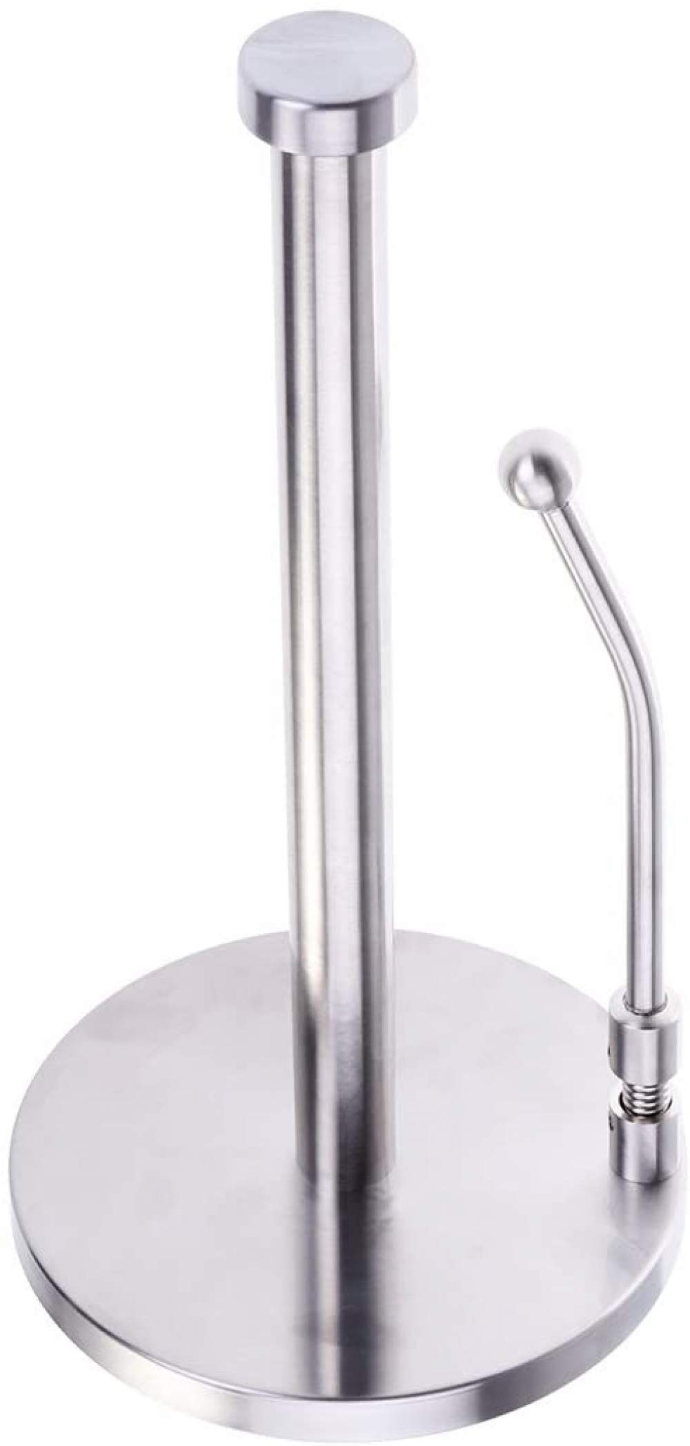 Stainless Steel Paper Towel Holder Stand - Modern Countertop Napkin & Plastic Wrap Organizer for Kitchen, Bathroom, and Office Storage