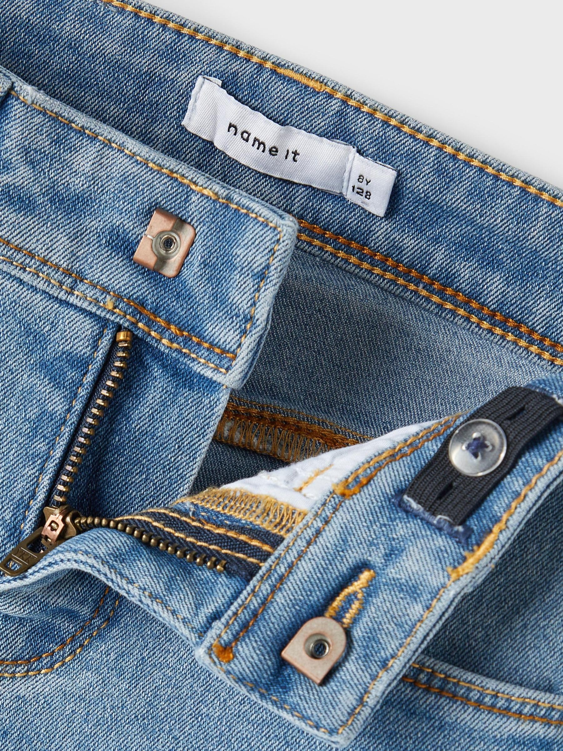 NAME IT Girl Jeans Skinny Fit High Waist Stretch Denim Pants for Women - Perfect for Casual Wear, Office & Date Nights