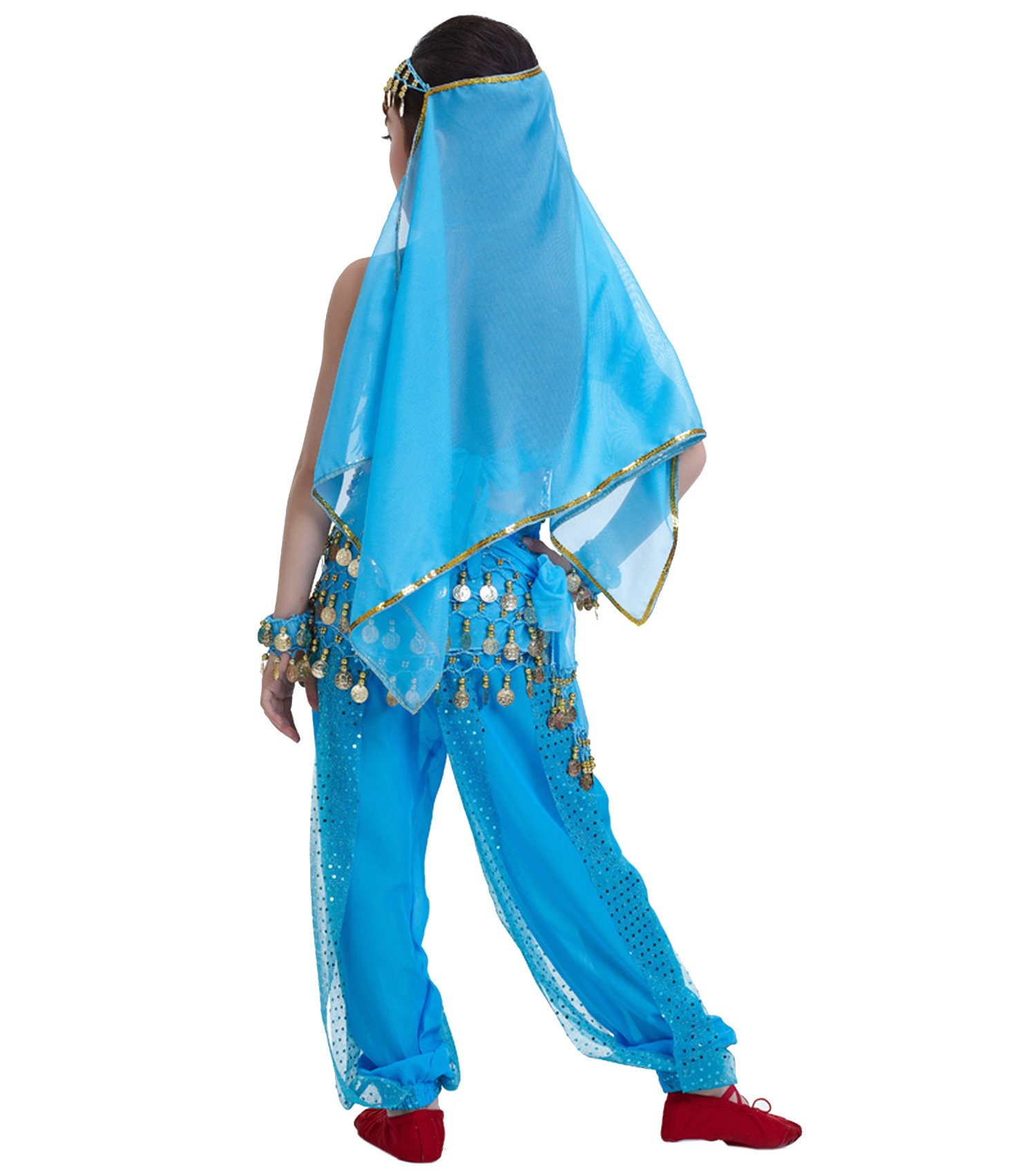 Stunning Kids Princess Indian Belly Dance Costume Set - Authentic Bollywood Style Outfit for Girls | Perfect for Halloween, Dance Performances & Cultural Events