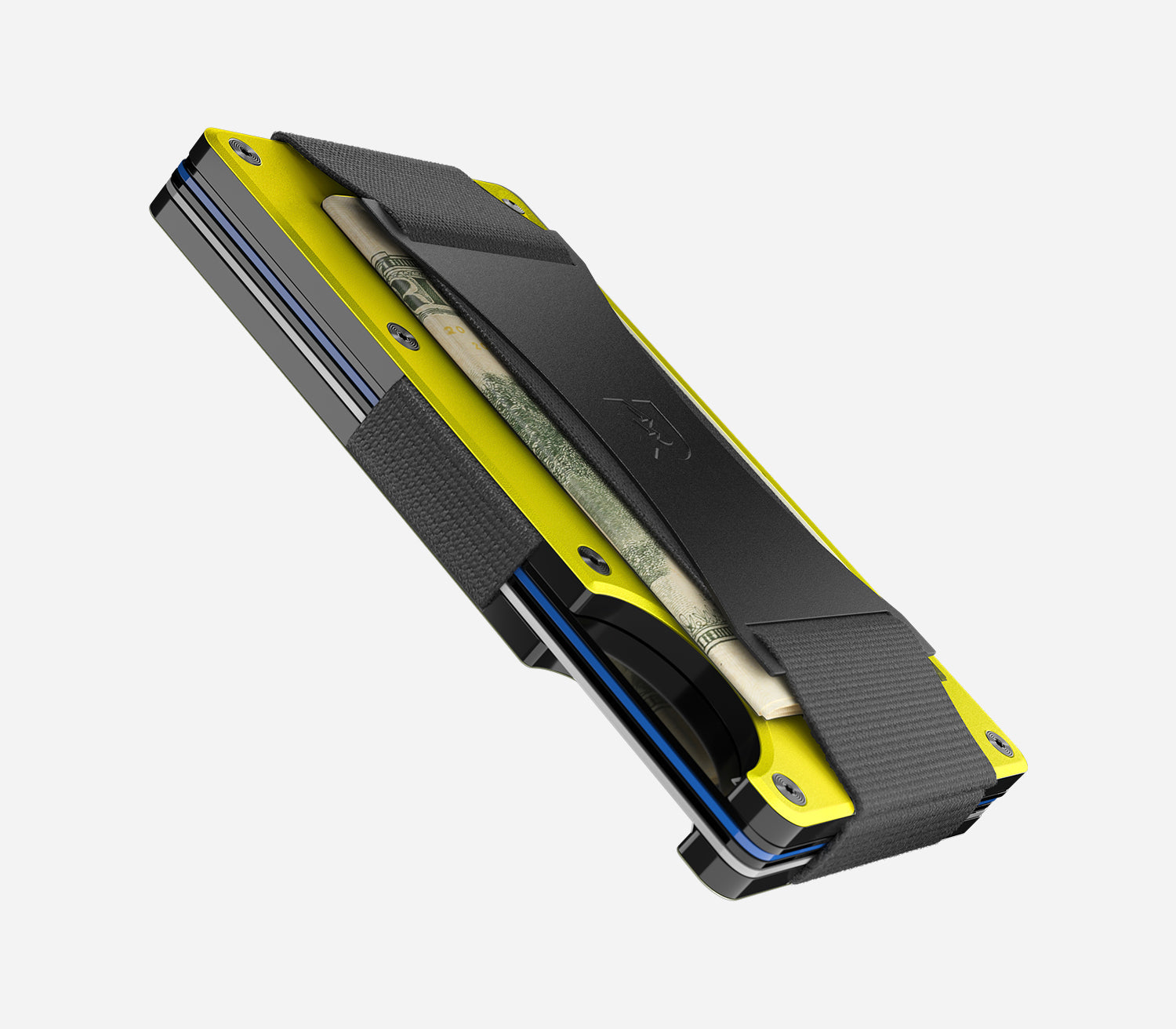 Ridge Wallet - Slim Minimalist RFID Blocking Front Pocket Wallet for Men - Hyper Lime - Perfect for Everyday Carry, Travel & Gifting